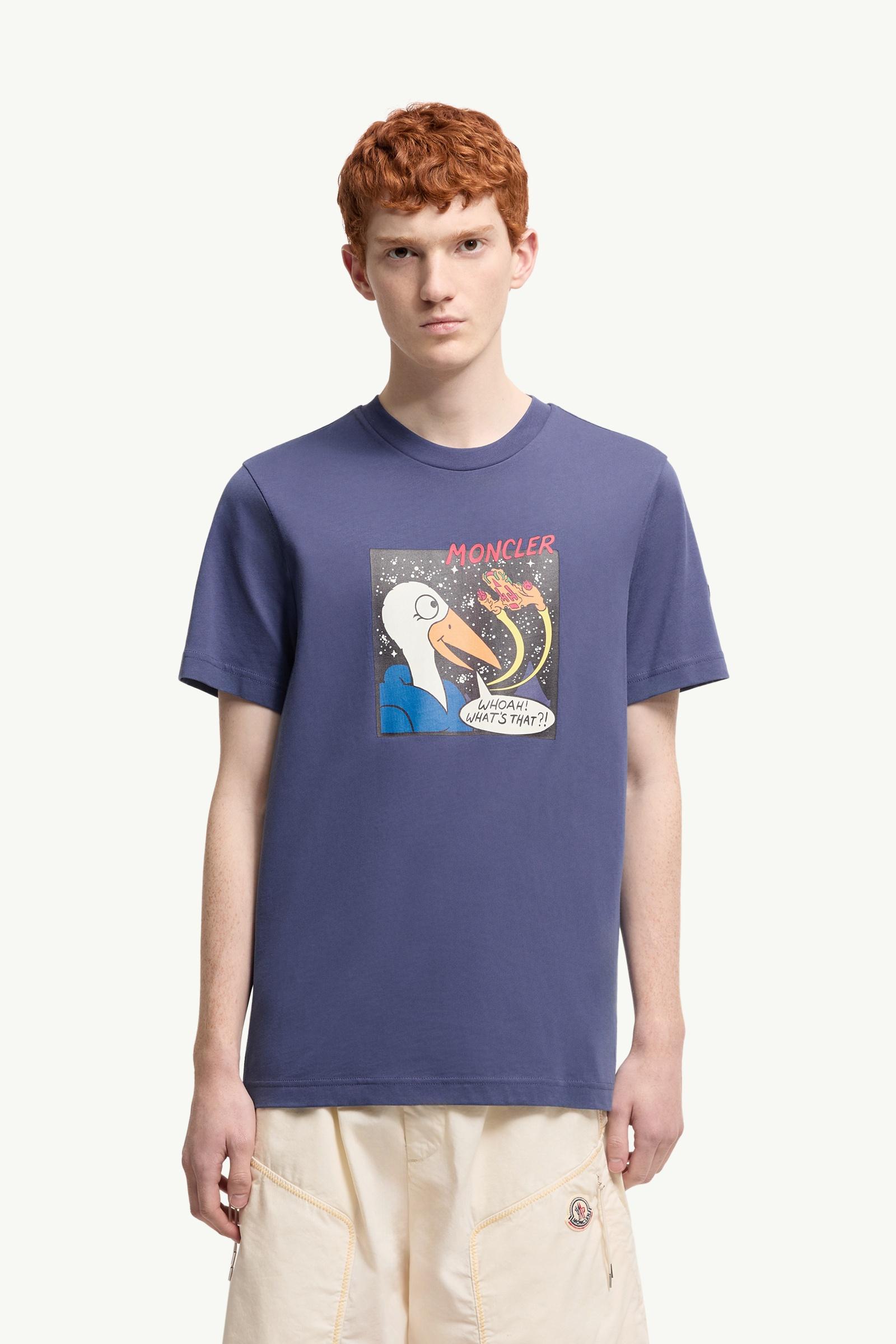Cobalt Blue Space MonDuck Cotton T-Shirt - Polos & T-shirts for
