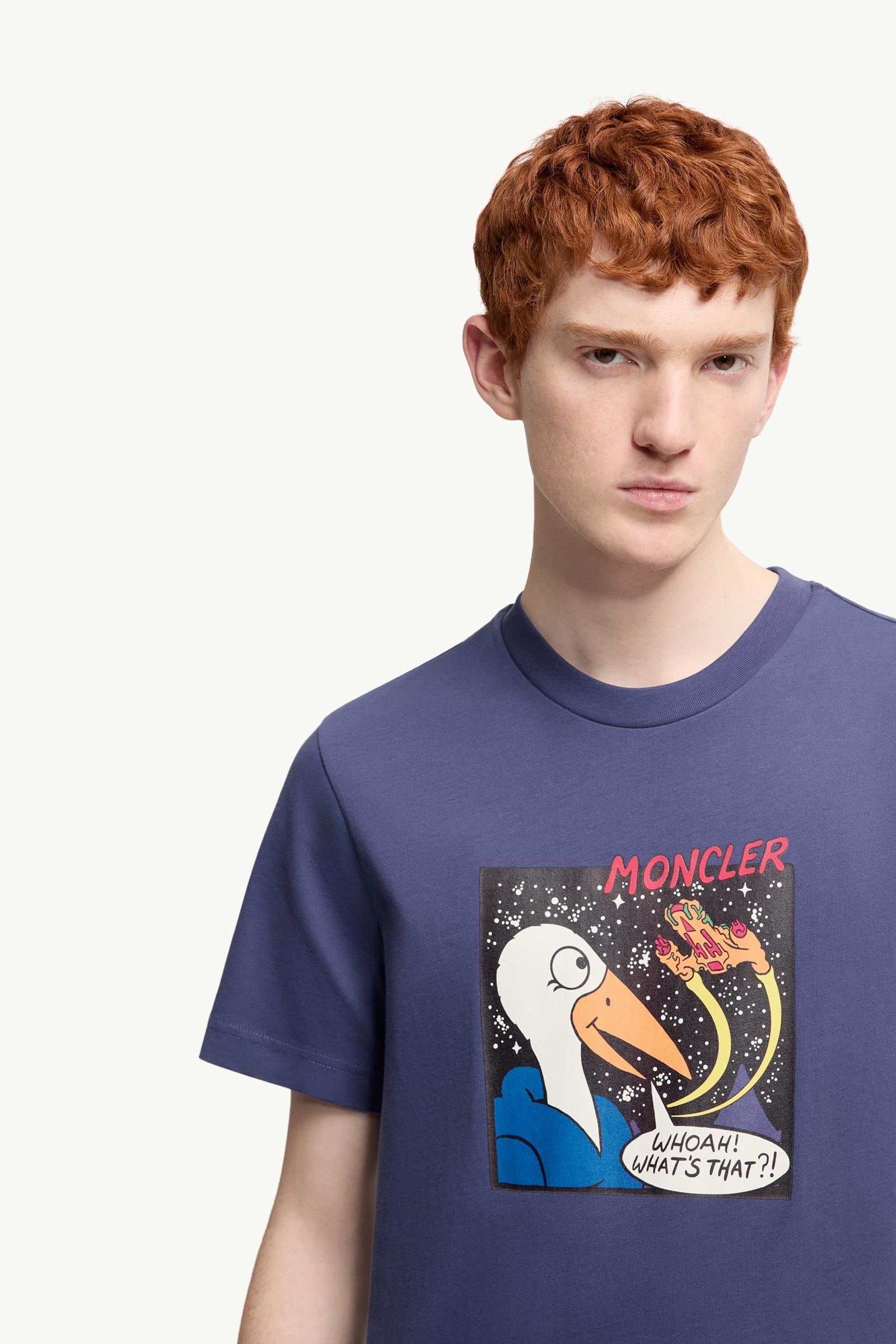 Cobalt Blue Space MonDuck Cotton T-Shirt - Polos & T-shirts for