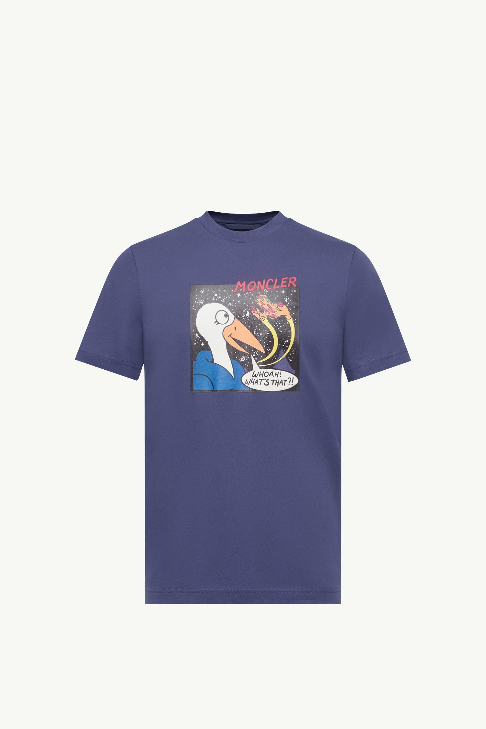 Cobalt Blue Space MonDuck Cotton T-Shirt - Polos & T-shirts for