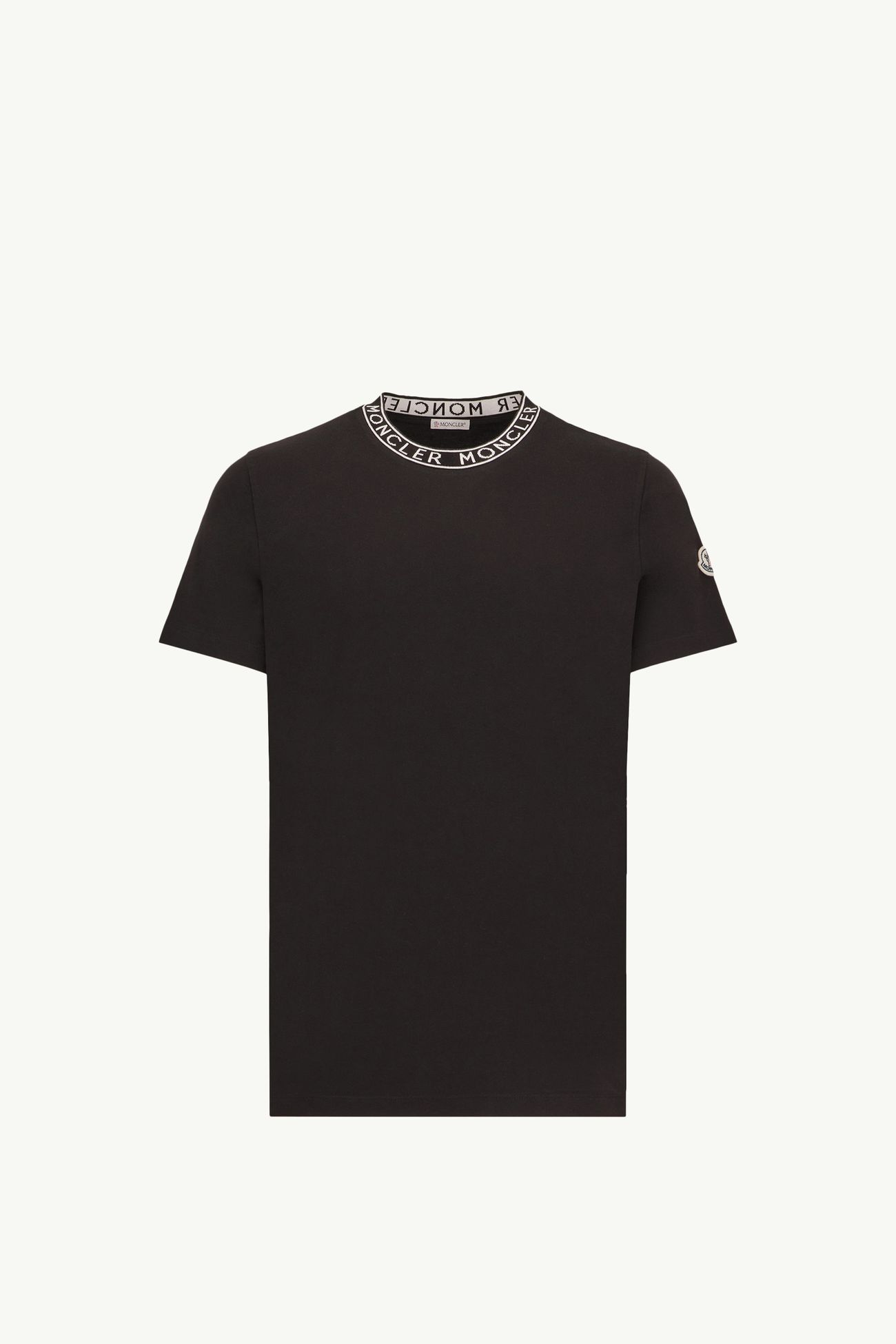 T-shirt en coton à finitions logo Hommes Noir Moncler 2