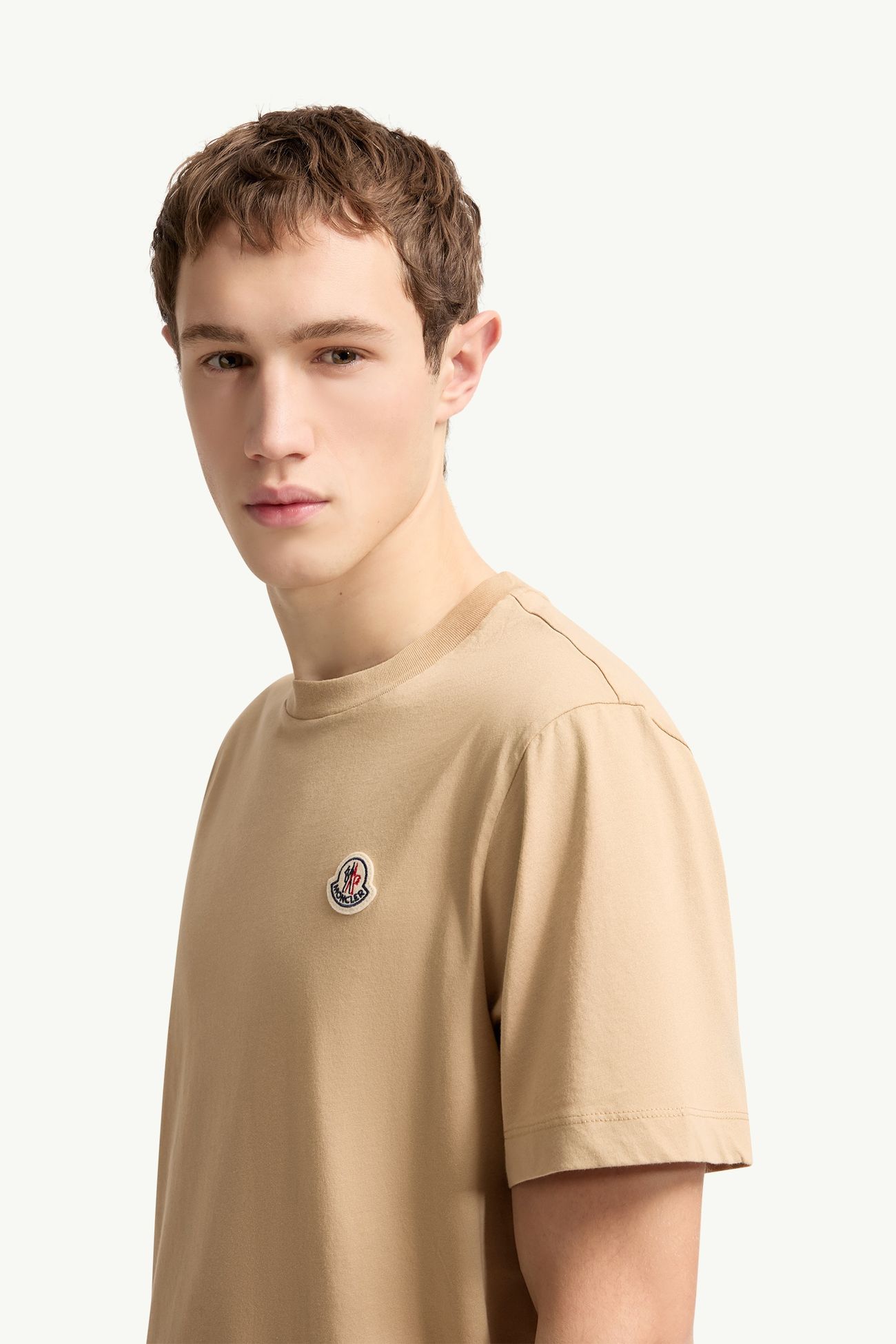 男士标识贴片棉质T恤（三件装） 男士 白色、米色、海军蓝 Moncler 1