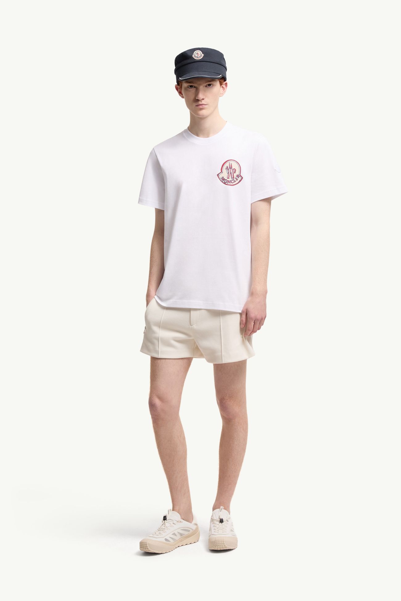 Logo Cotton T-Shirt Men White Moncler 0