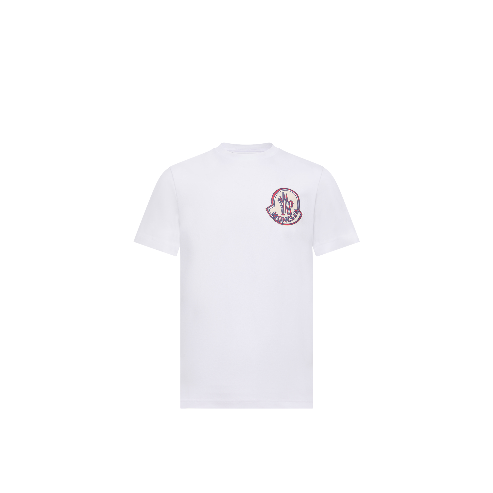 Moncler   Logo Cotton T-Shirt for Men in White, Size: Xl