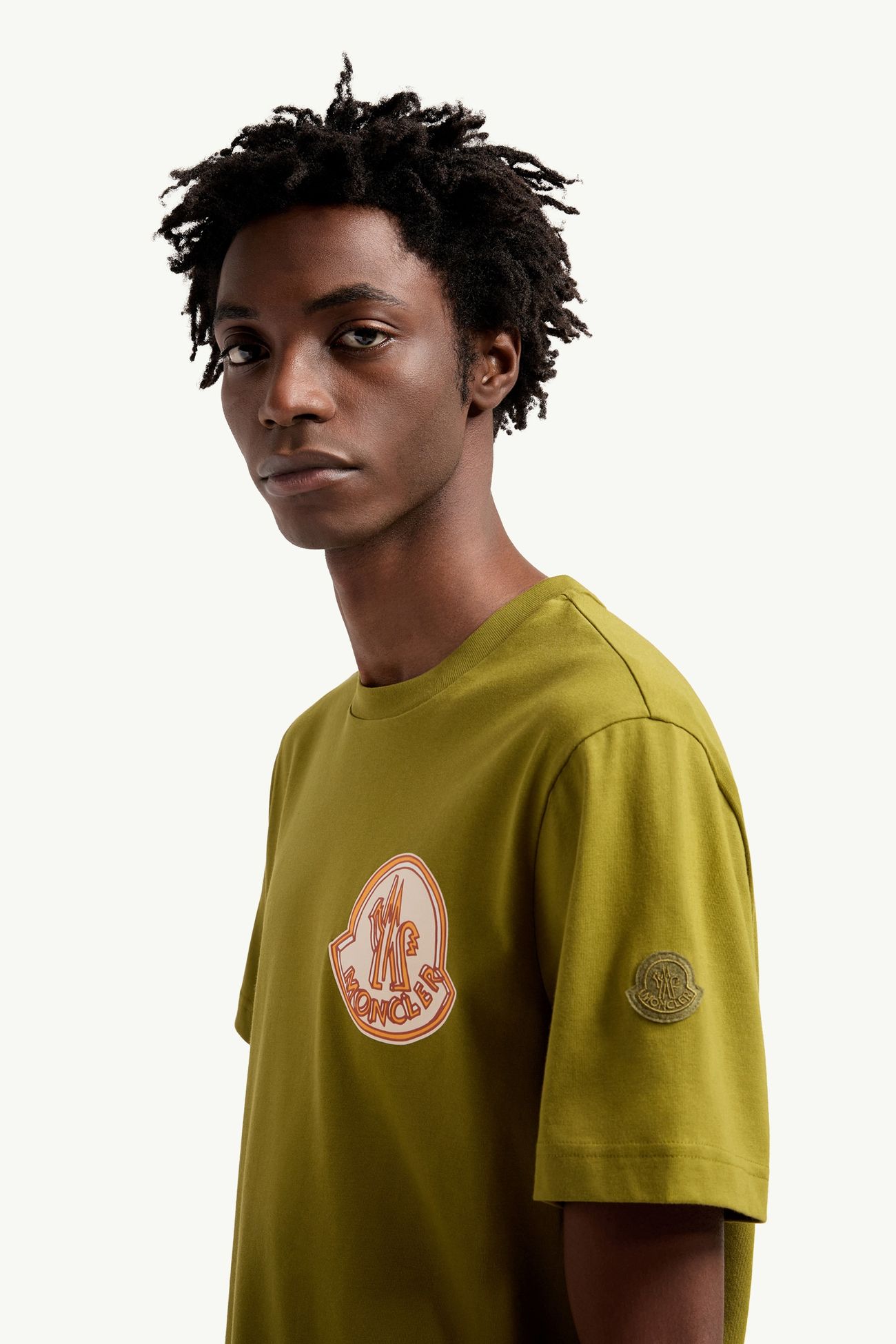 標誌棉質T恤 男士 橄欖綠色 Moncler 1