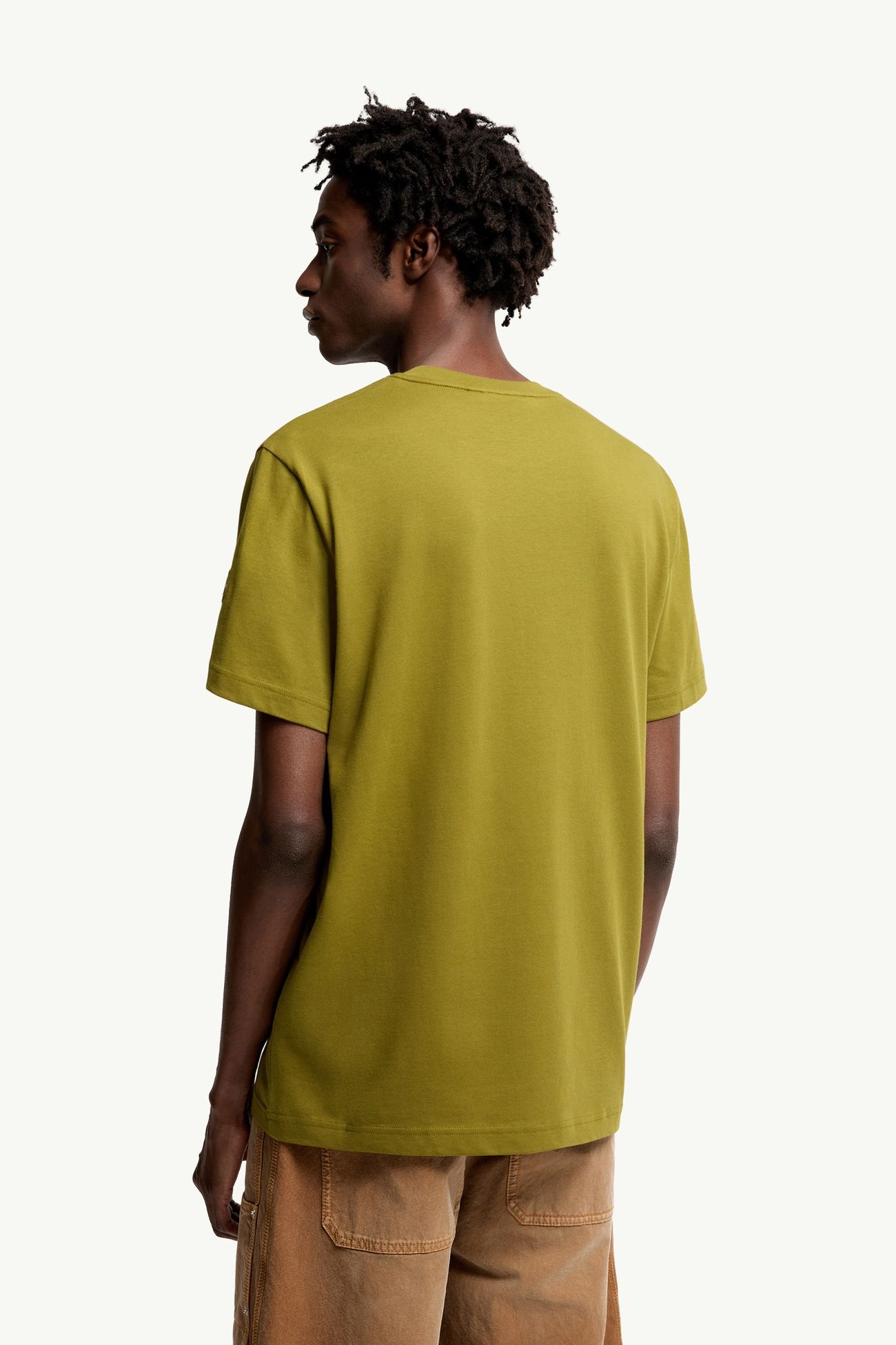 T-shirt en coton à logo Hommes Vert Olive Moncler 4
