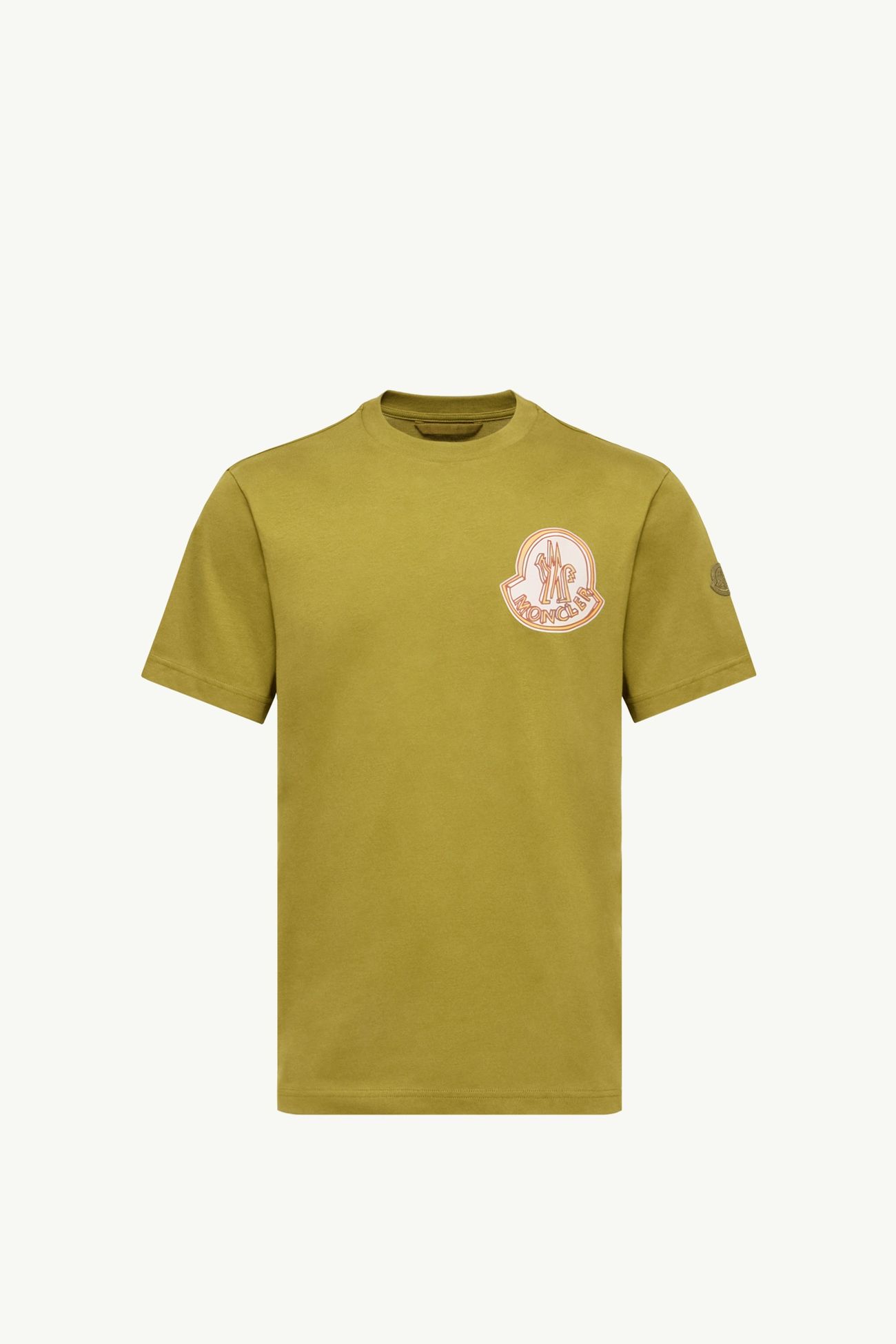 Camiseta de algodón con logotipo Hombre Verde Oliva Moncler 2