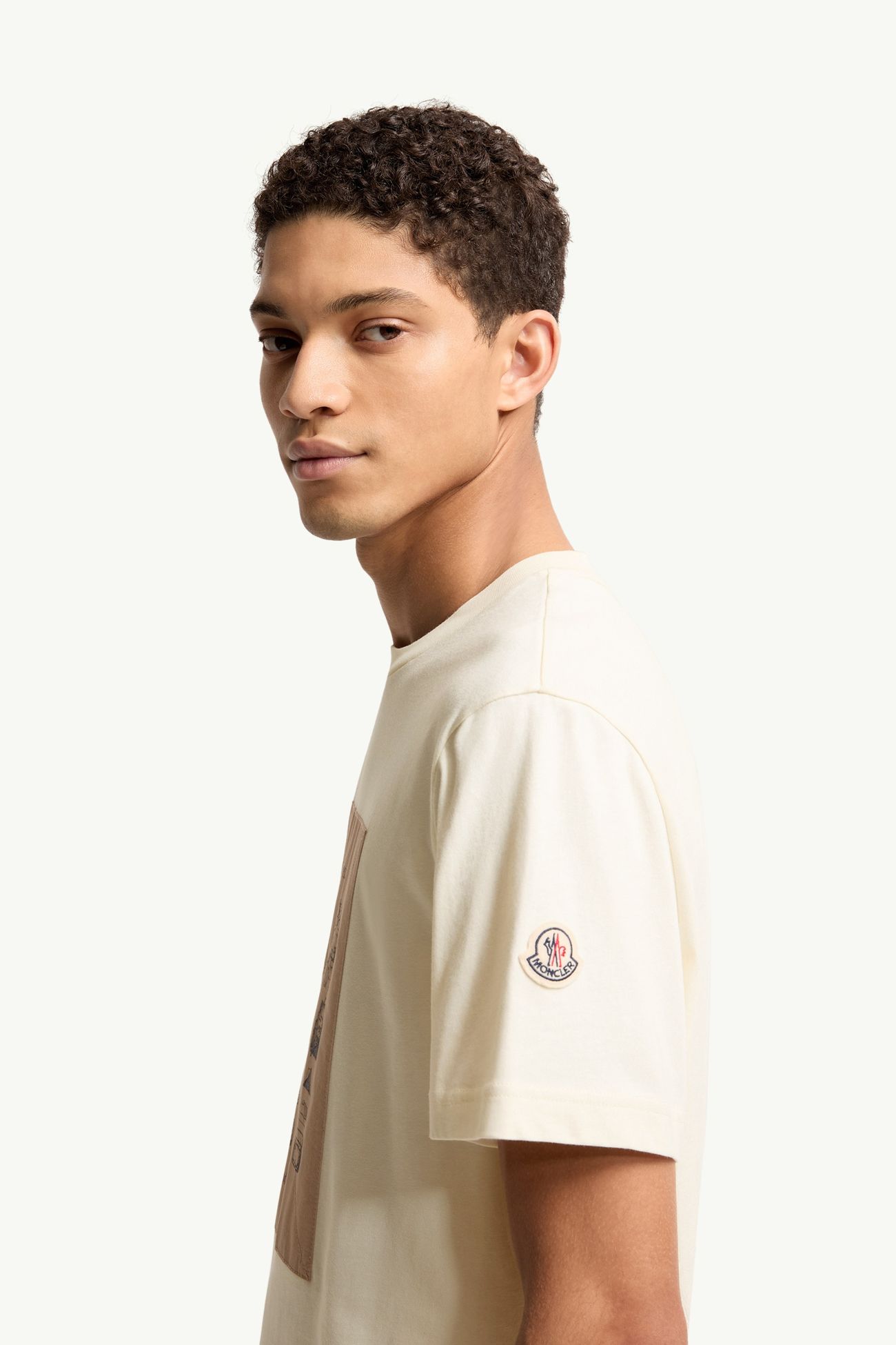 Safari Baumwoll-T-Shirt mit Garderoben-Print Herren Weiß Moncler 1