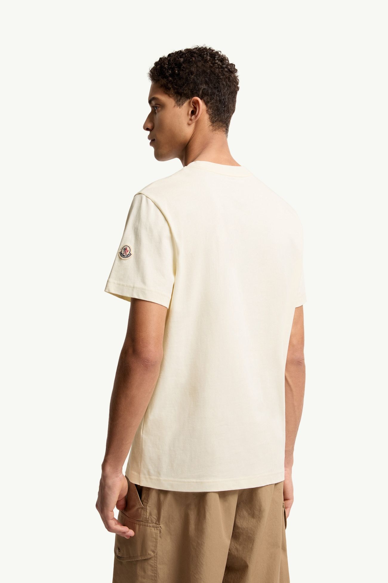 T-shirt in cotone stile safari con stampa Uomo Bianco Moncler 4