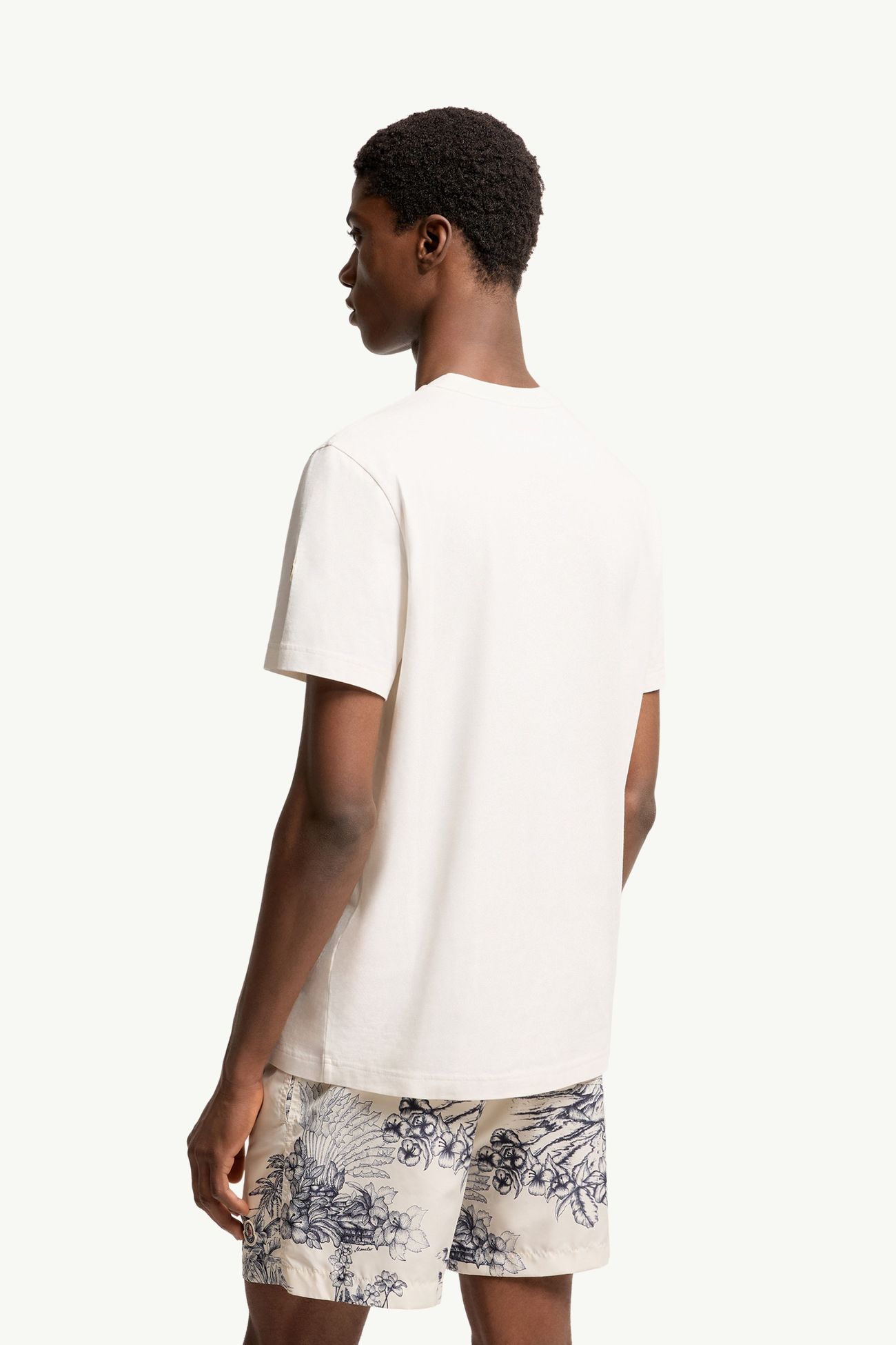 Besticktes T-Shirt aus Baumwolle Herren Weiß Moncler 4