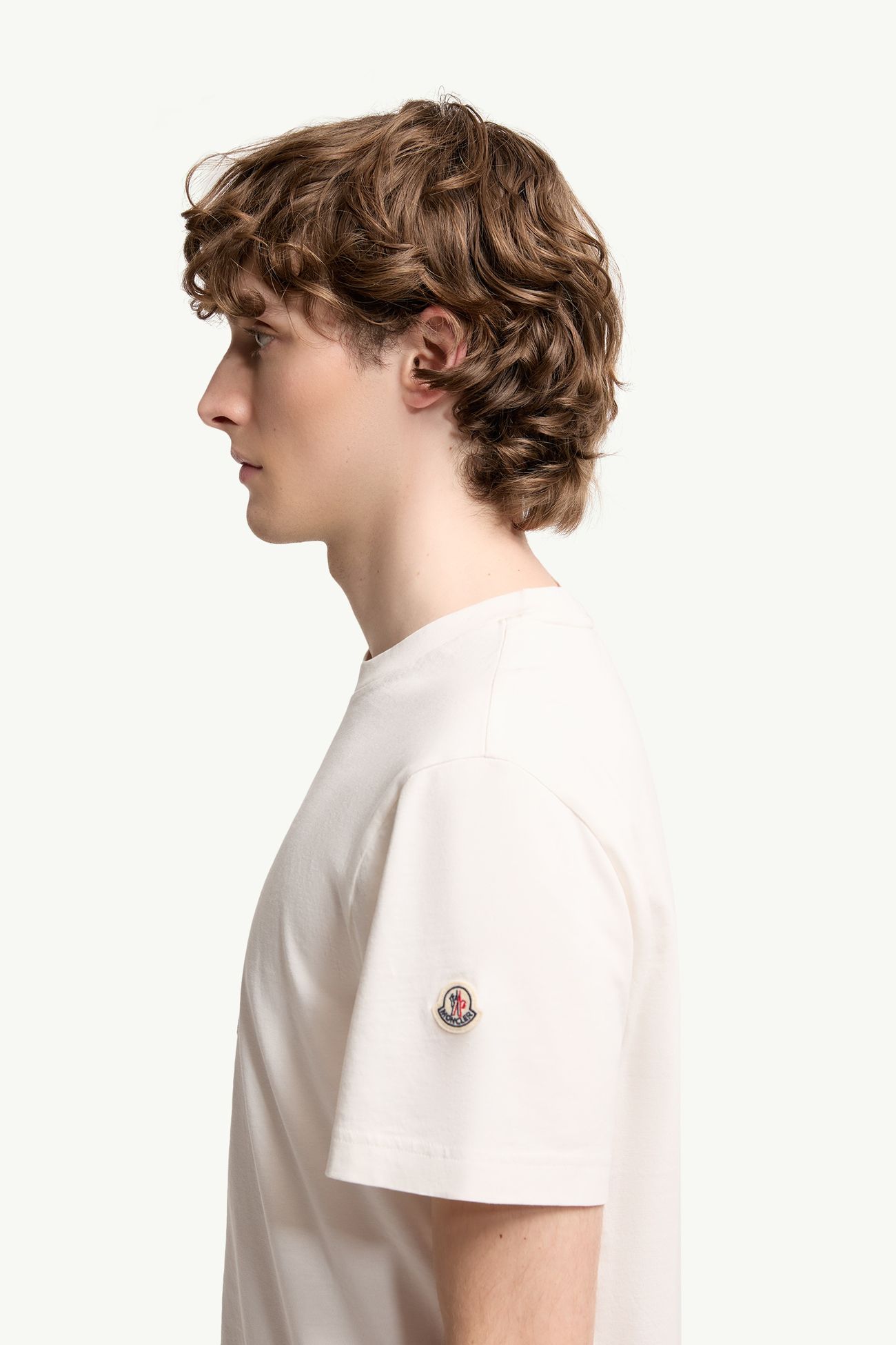 T-shirt en coton brodé Hommes Blanc Moncler 1