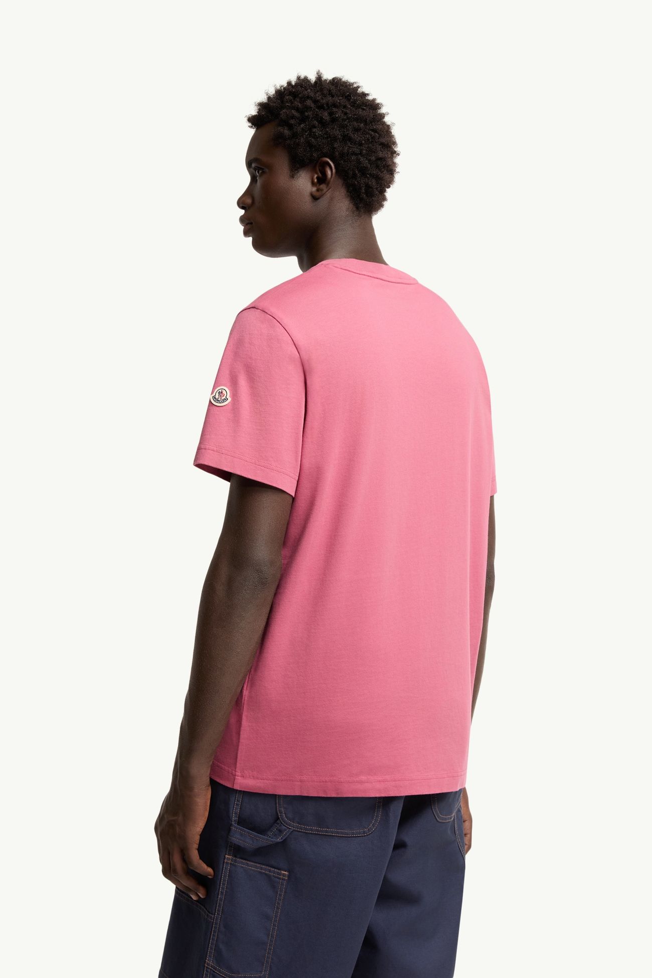 T-shirt ricamata in cotone Uomo Viola Moncler 4