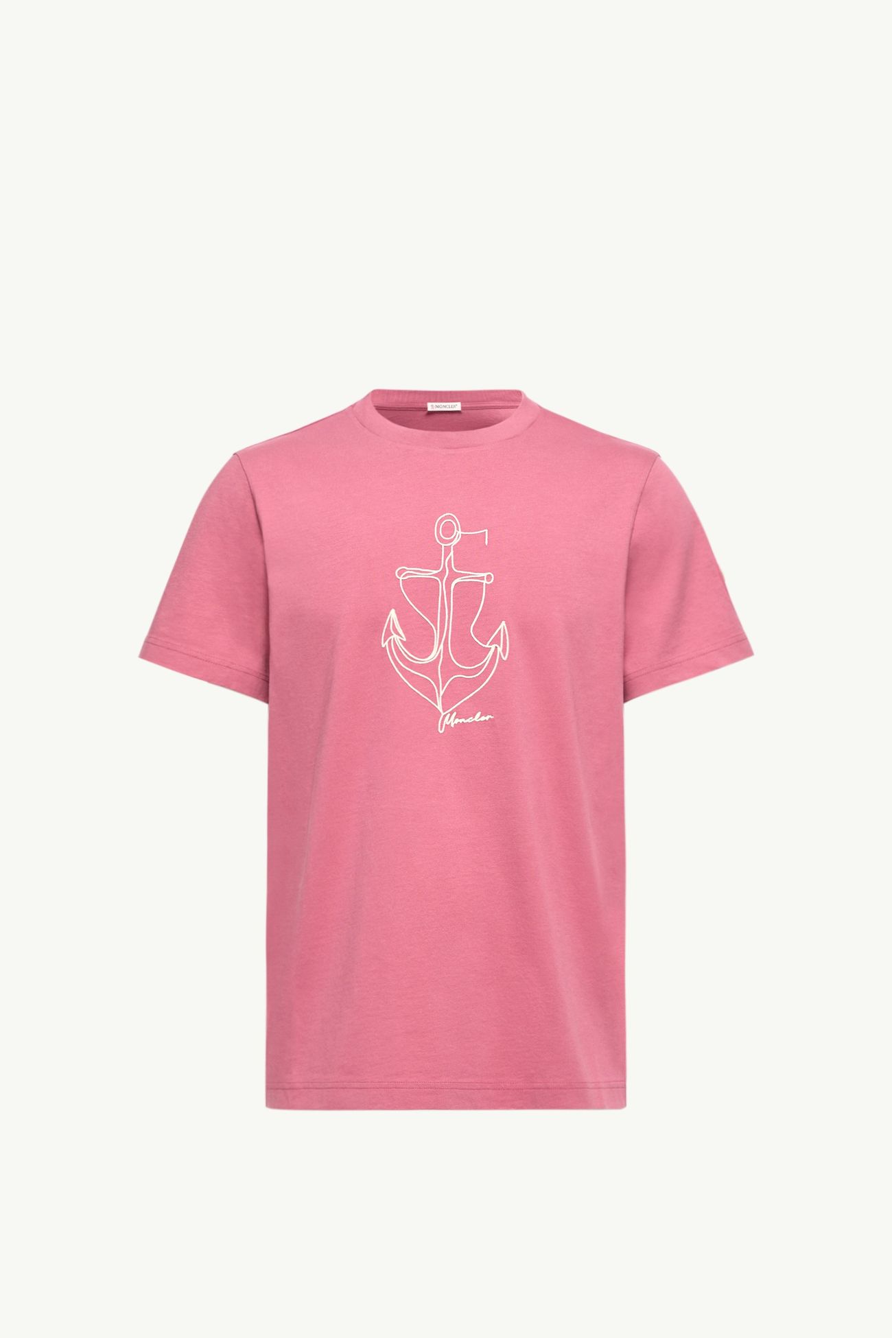 Camiseta de algodón con bordado Hombre Morado Moncler 2