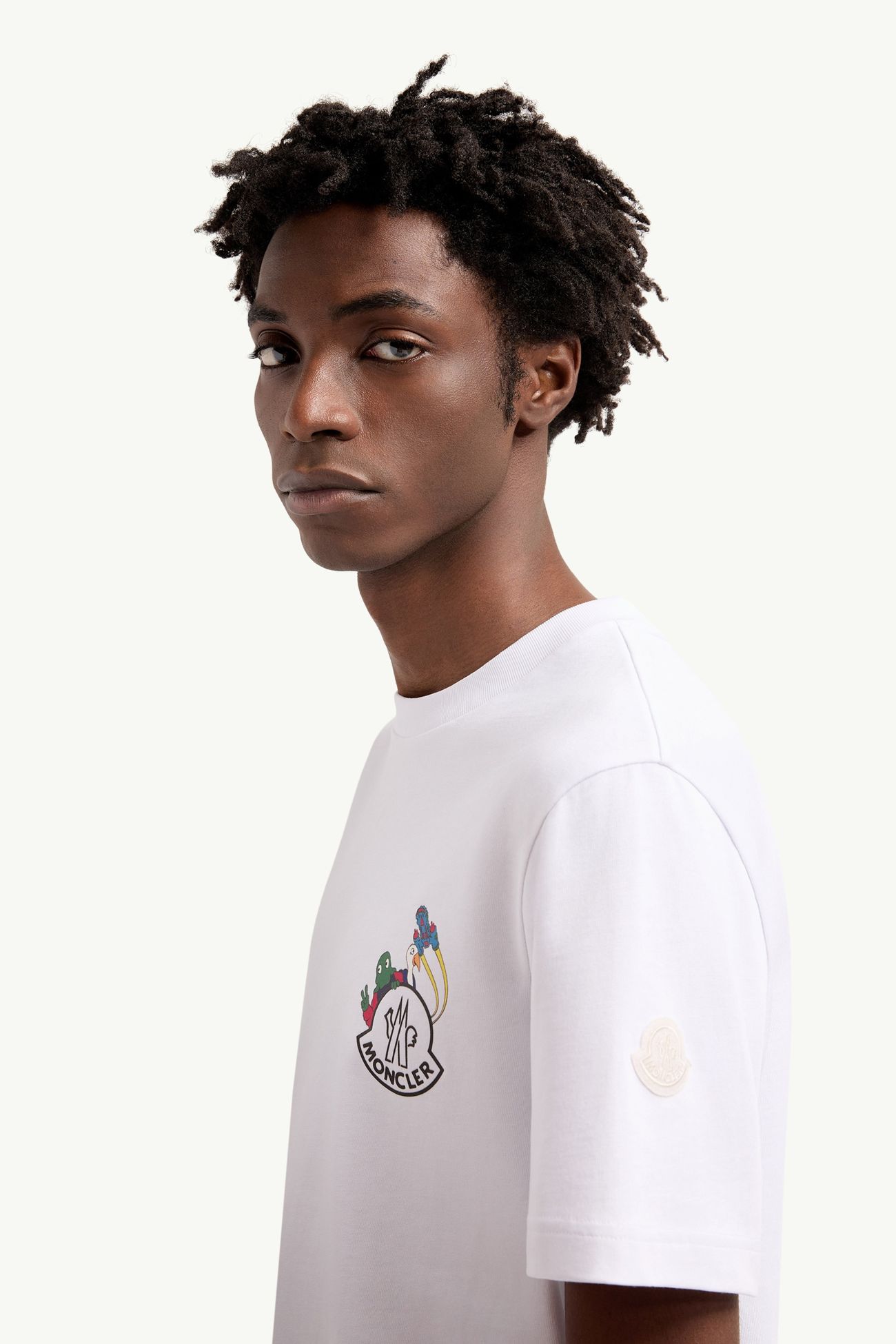 Space MonDuck Baumwoll-T-Shirt Herren Weiß Moncler 1