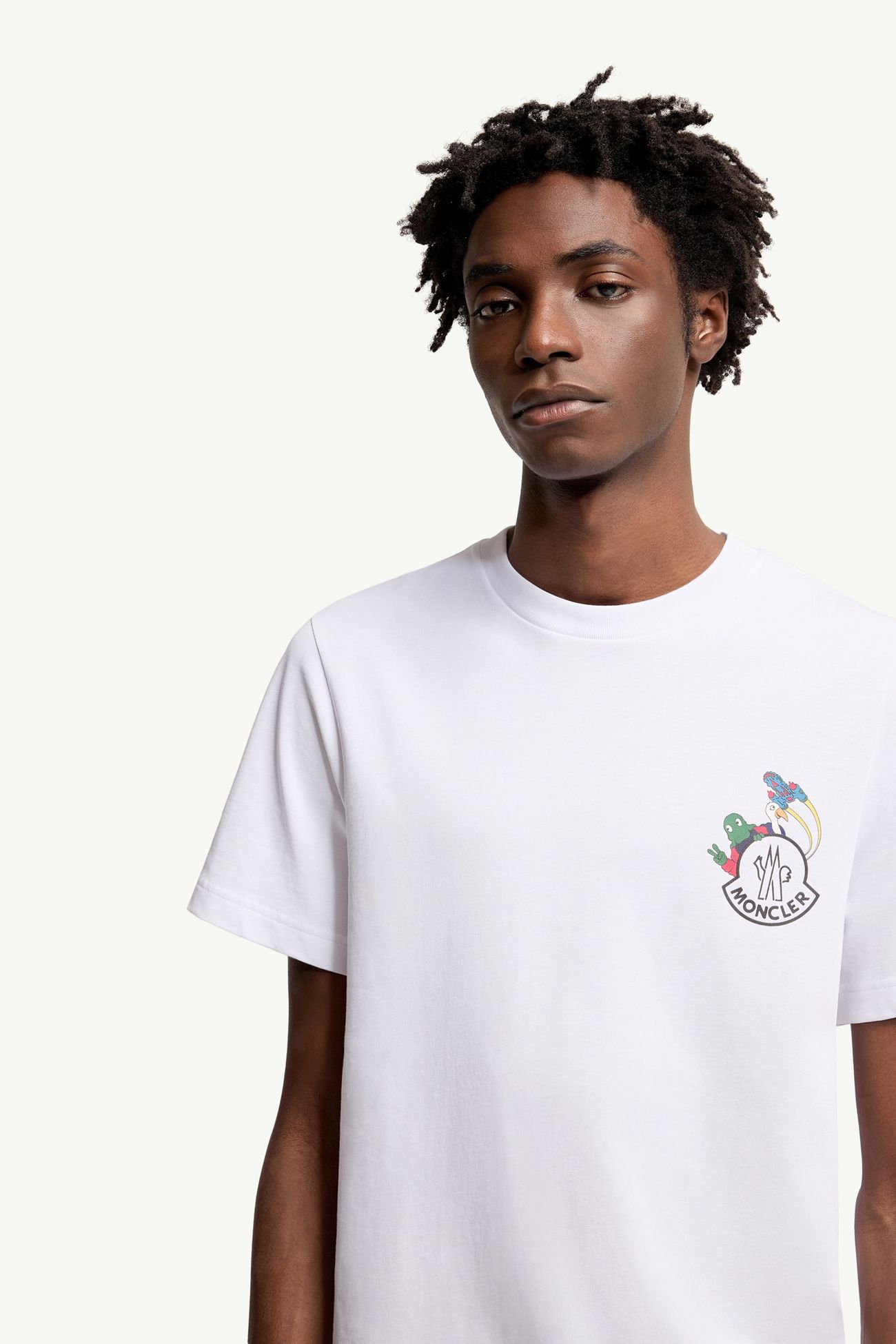 Space MonDuck男士棉质T恤 男士 白色 Moncler 5