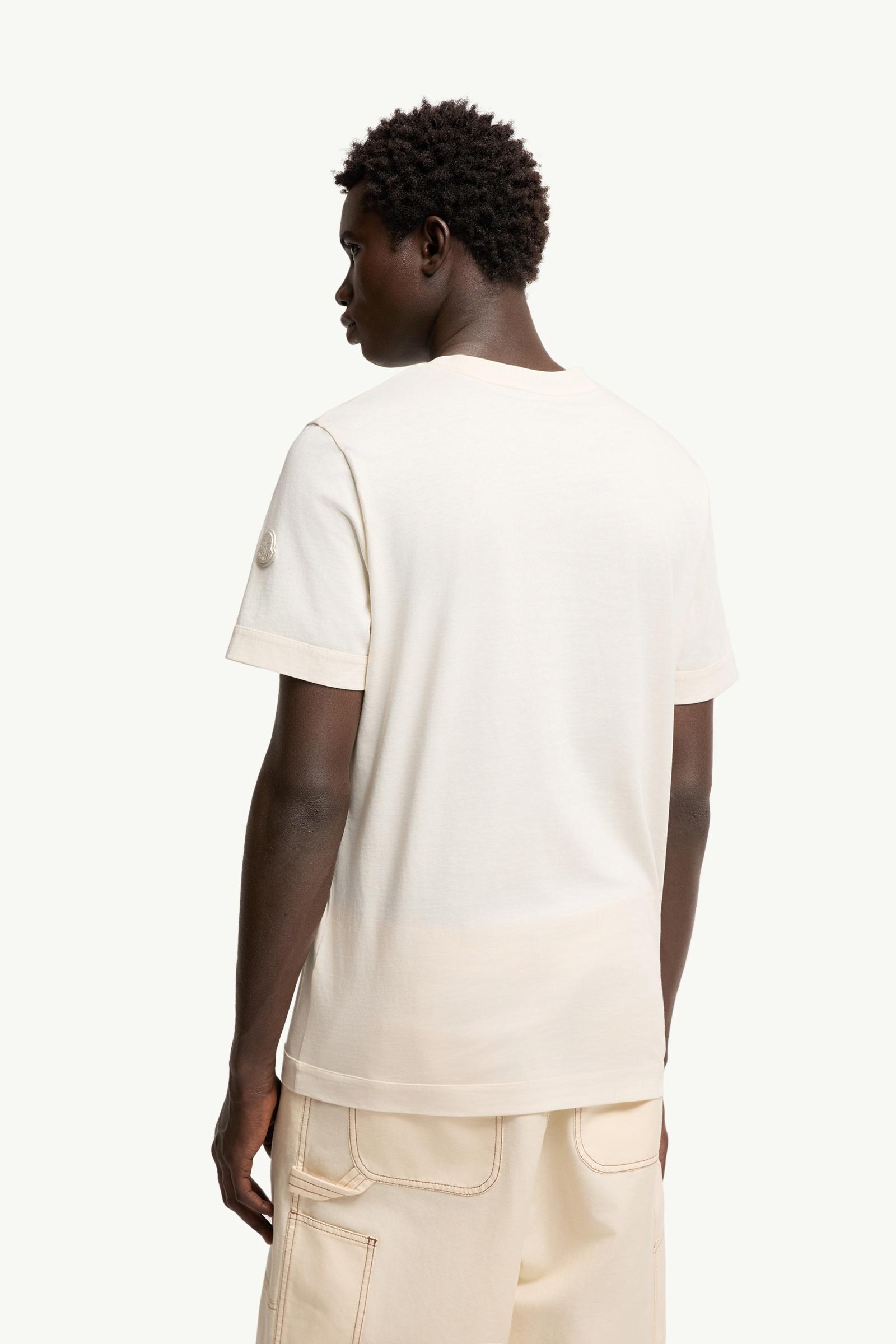 White Paisley Print Cotton T-Shirt - Polos & T-shirts for Men