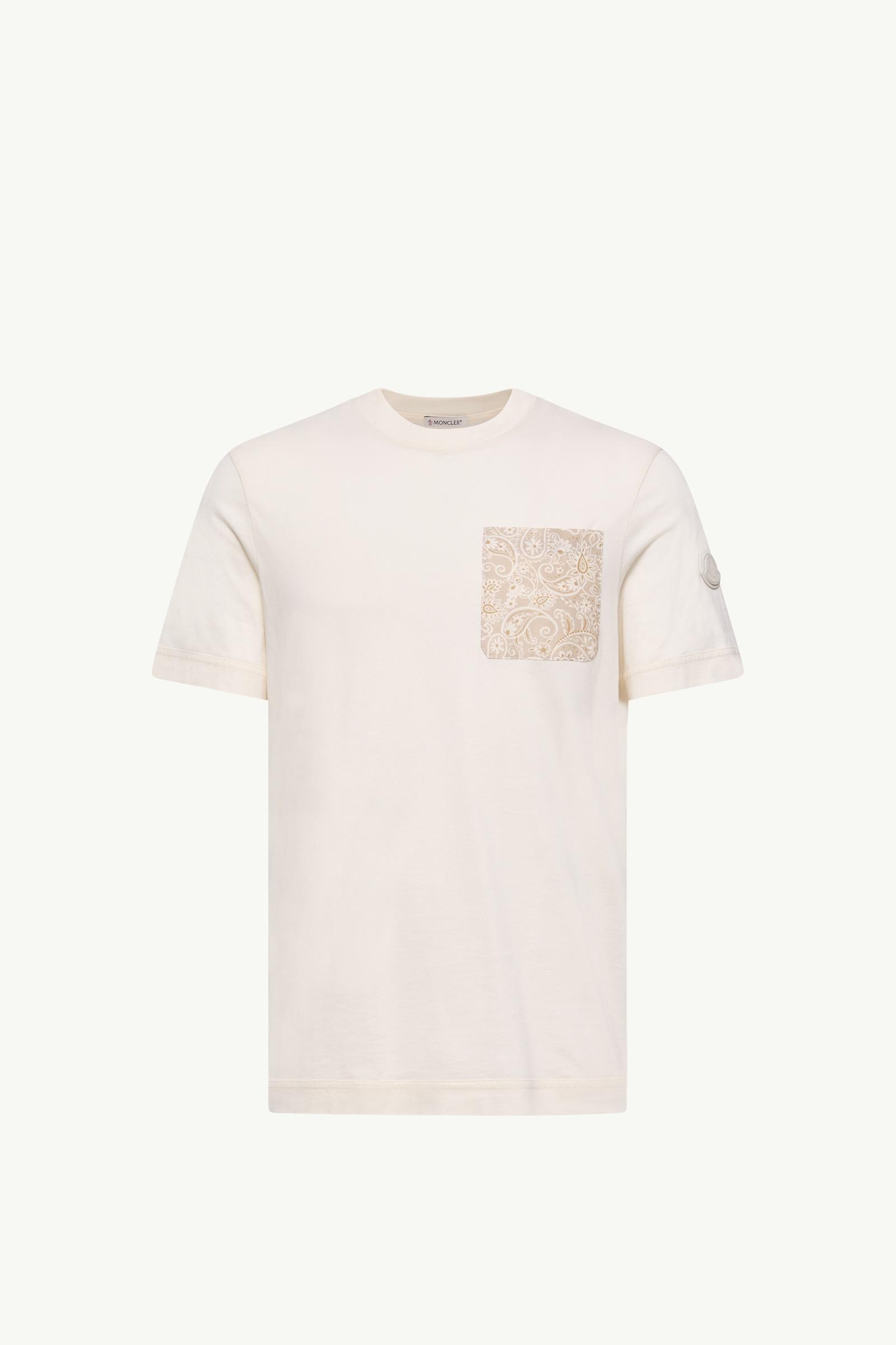 Paisley Print Cotton T-Shirt Men White Moncler, 1 of 0