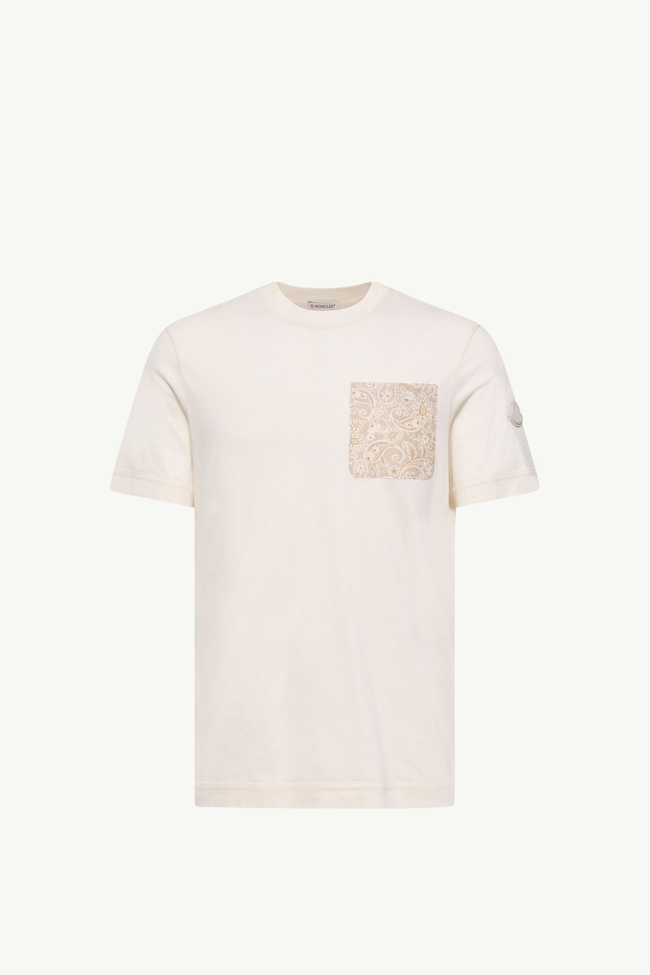 T-Shirt aus Baumwolle mit Paisleymuster Herren Weiß Moncler 2
