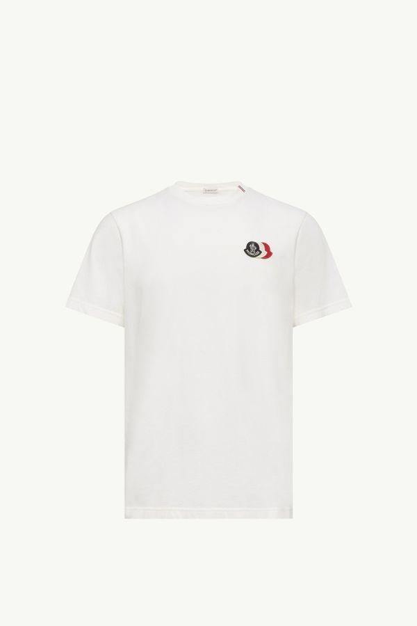 良品】MONCLER モンクレール ロゴ 半袖 Tシャツ ホワイト 3XL MONCLER 