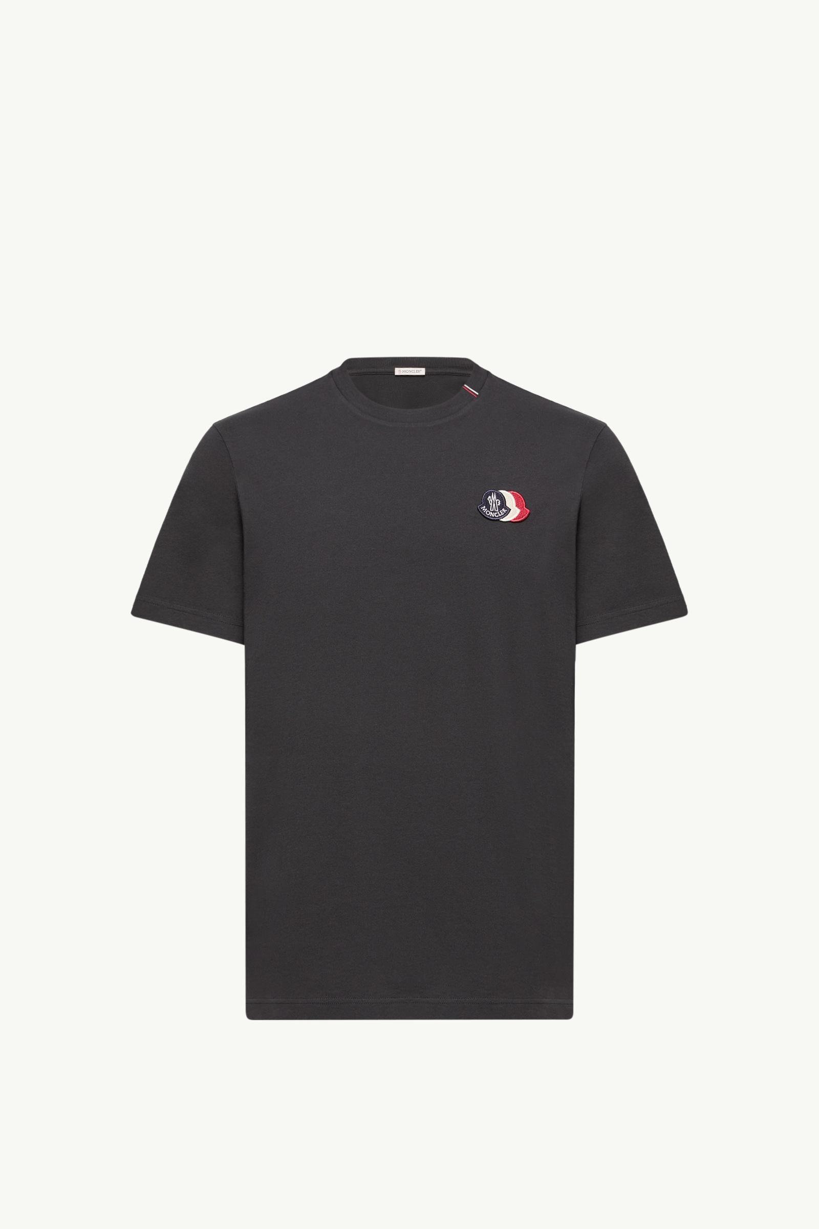 Embroidered Tricolor Logo Cotton T-Shirt Men Navy Blue Moncler, 1 of 0