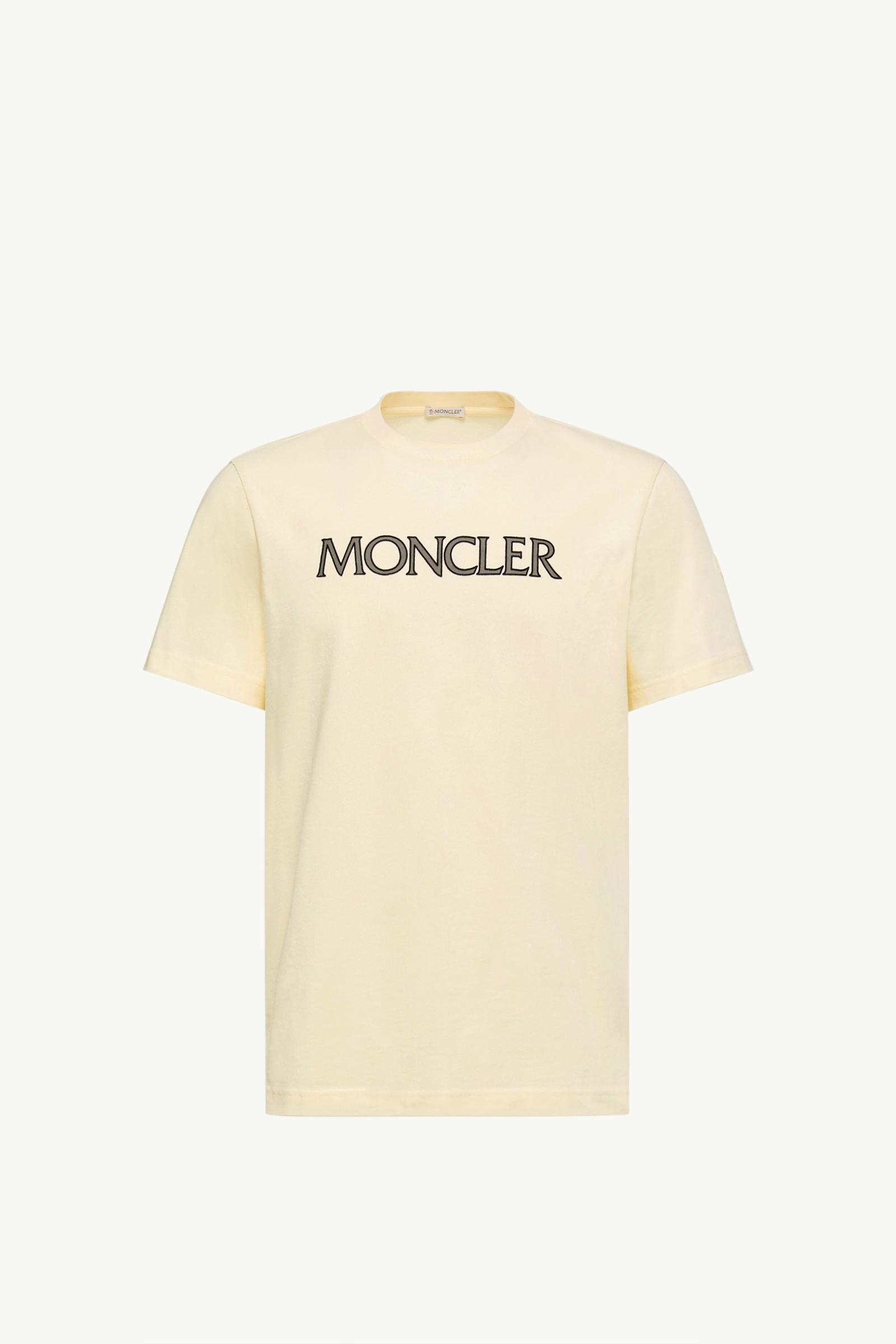 Logo Print Cotton T-Shirt Men White Ivory Moncler, 1 of 0