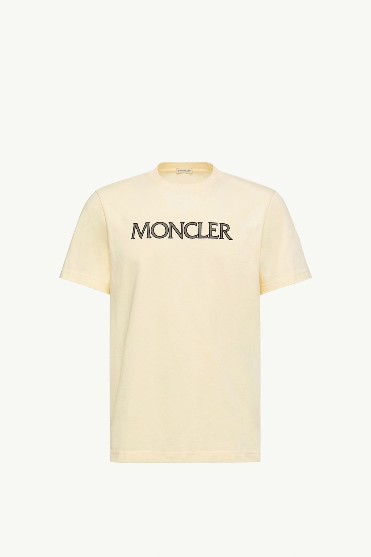 Logo Print Cotton T-Shirt Men White Ivory Moncler 2