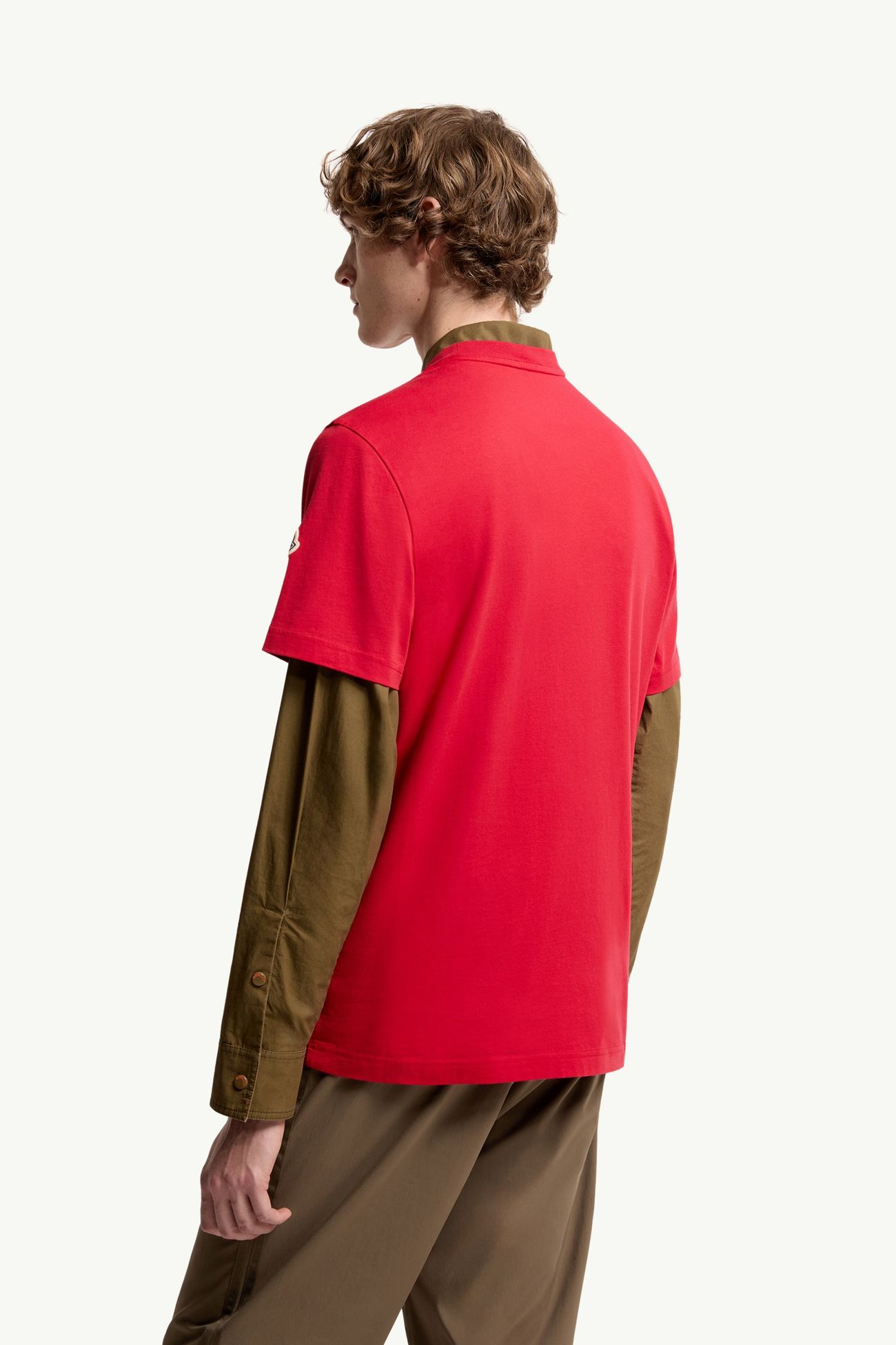 標誌印花棉質T恤 男士 紅色 Moncler 4