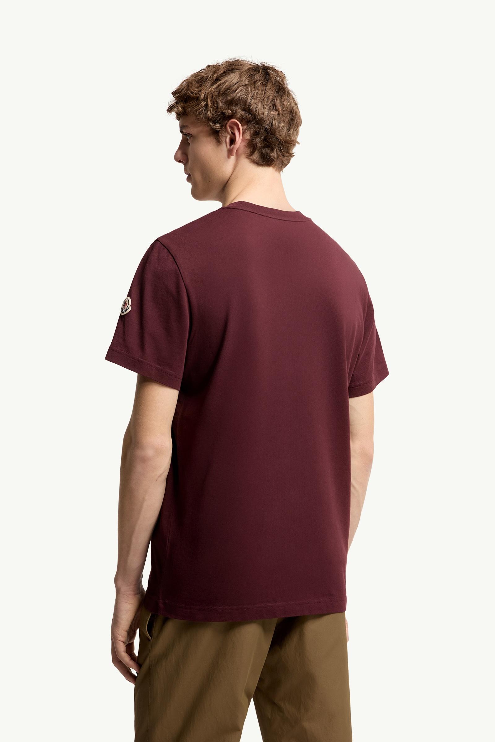 モンクレール半袖12A バーガンディー Tシャツ : Tシャツ＆ポロシャツ 向けの メンズ