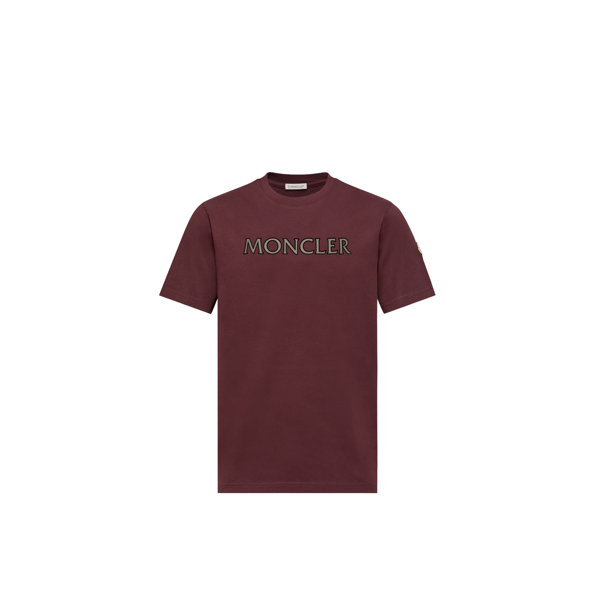 Moncler   Logo Print Cotton T-Shirt for Men in Red, Size: Xxl