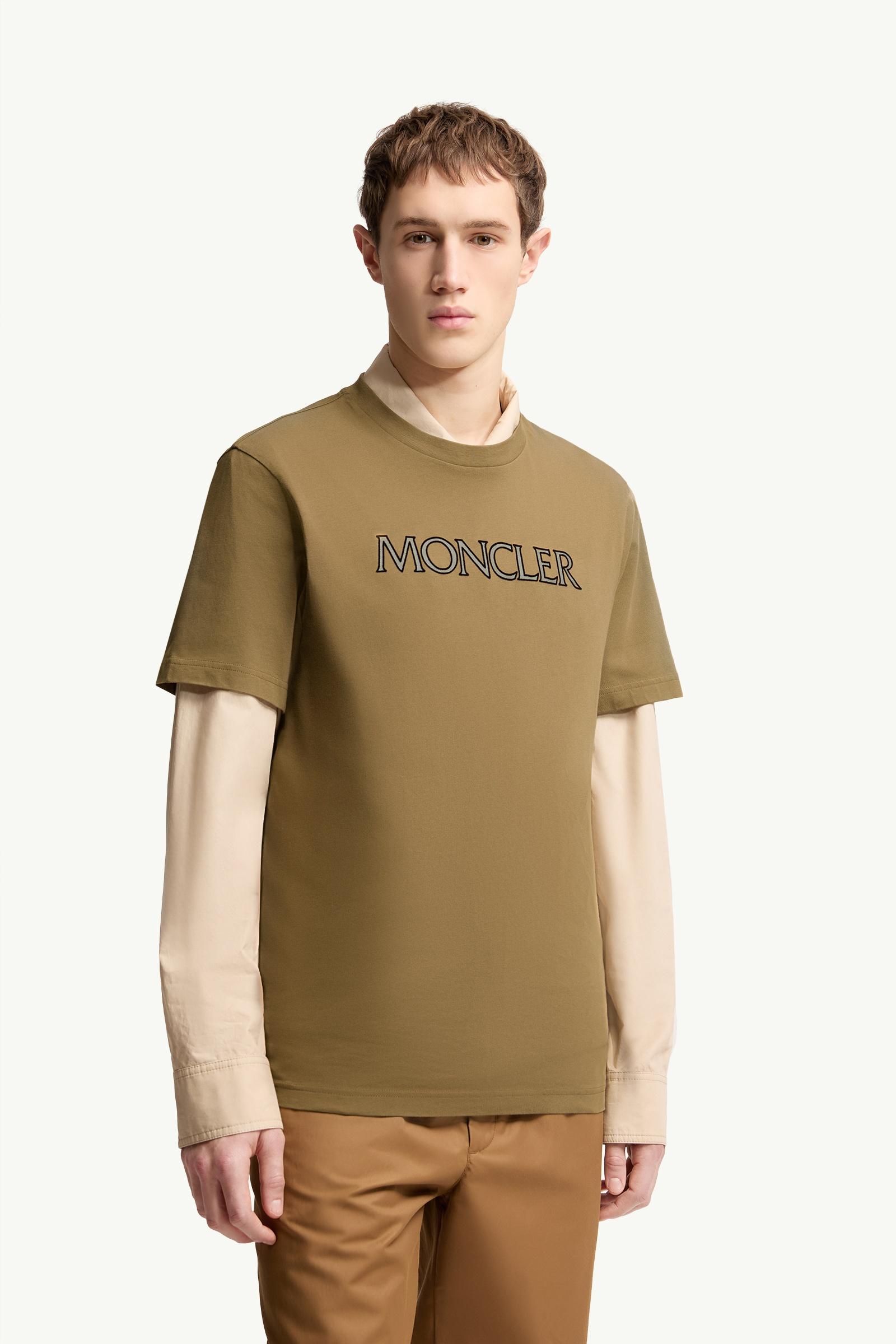 Olive Green Logo Print Cotton T-Shirt - Polos & T-shirts for Men