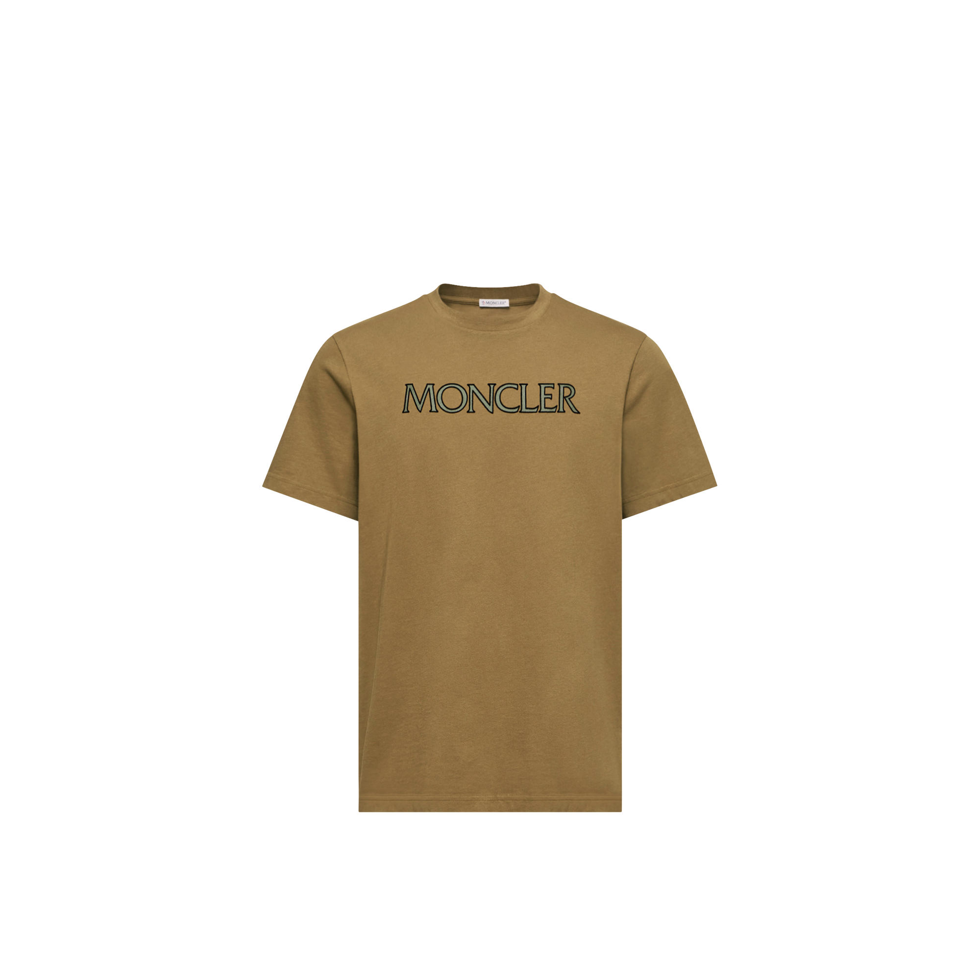 Moncler   Logo Print Cotton T-Shirt for Men in Green, Size: Xxl