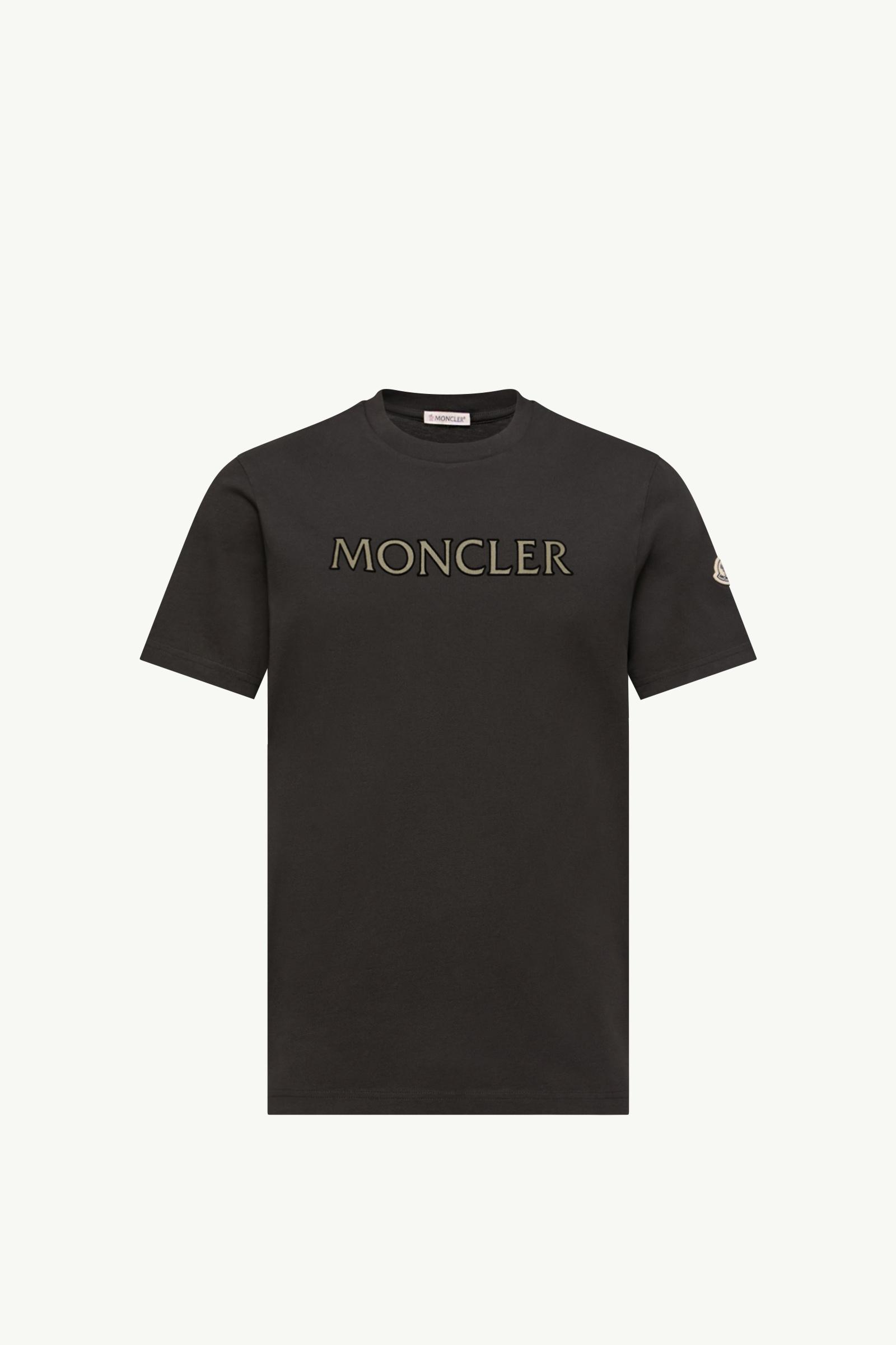 MONCLER ブラック Tシャツ ロゴ刺繍sizeXL 中古・古着通販】MONCLER (モンクレール) ロゴTシャツ ブラック サイズ