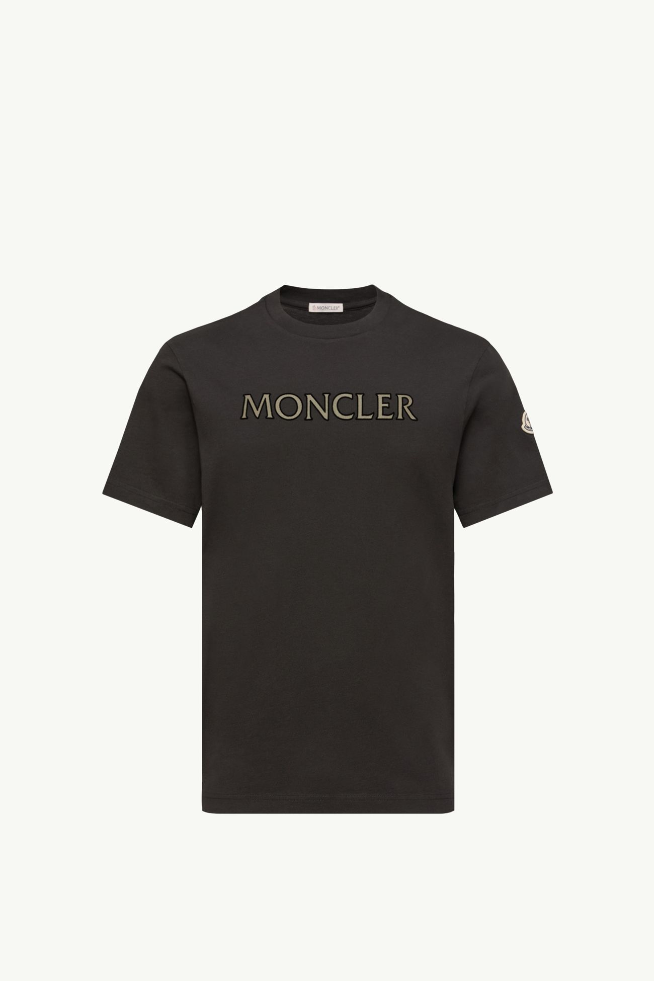 T-Shirt aus Baumwolle mit Logoprint Herren Schwarz Moncler 2