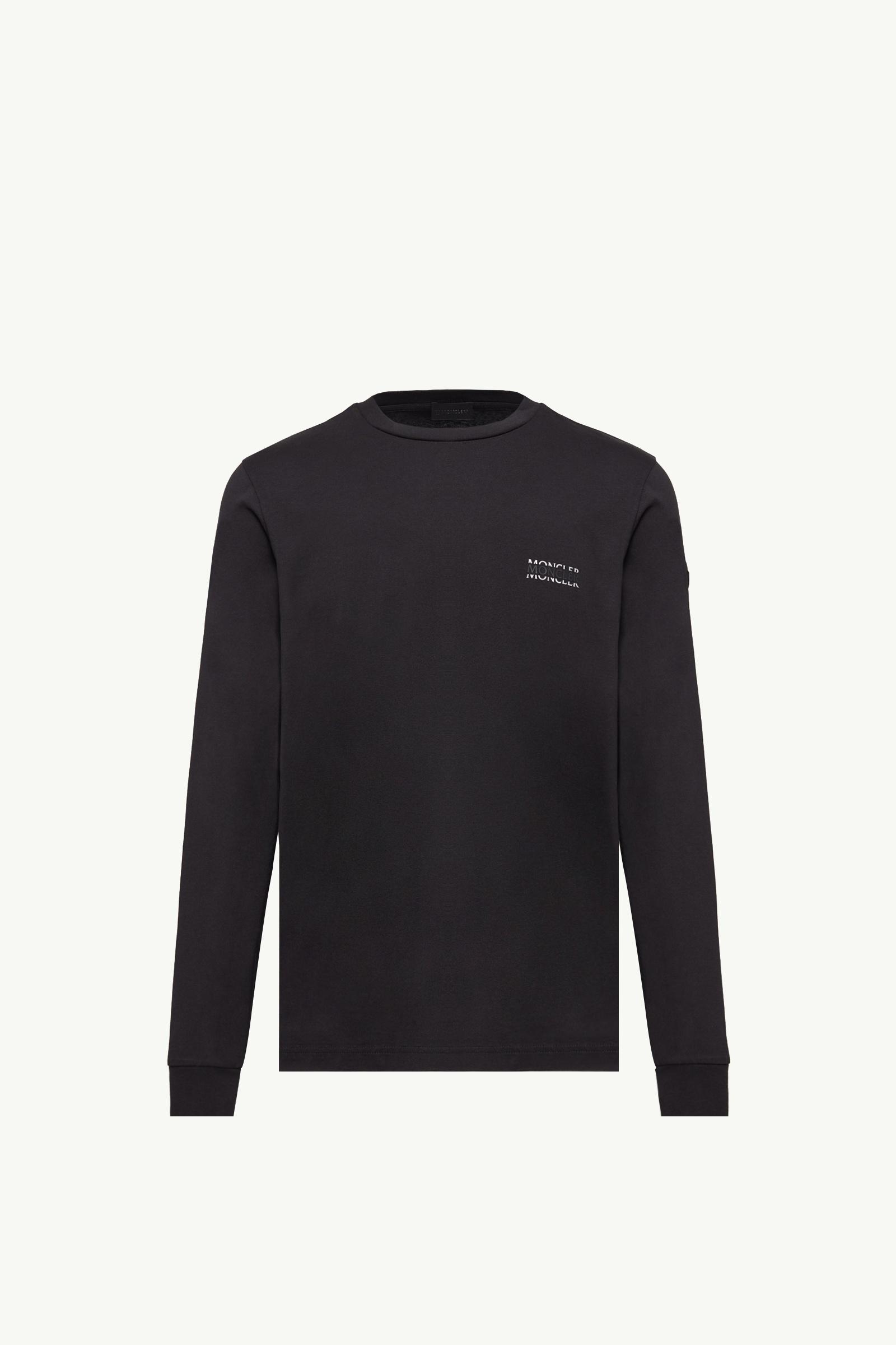 Logo Cotton Jersey Long Sleeve T-Shirt Men Black Moncler, 1 of 0