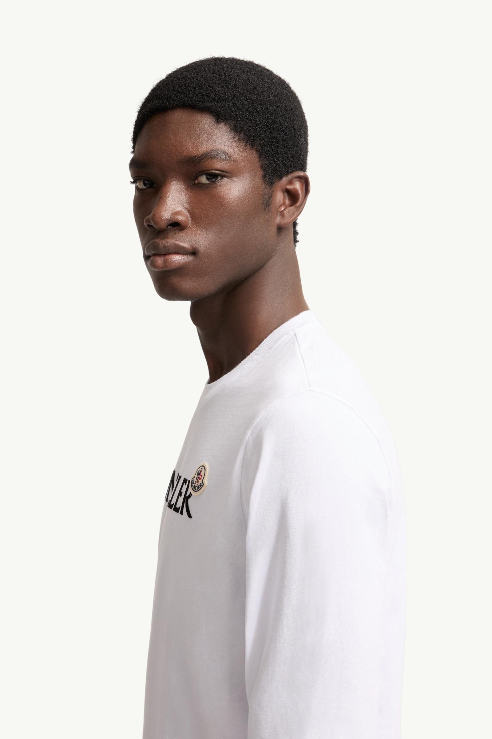 White Logo Cotton Sweatshirt - Polos & T-shirts for Men | Moncler JP