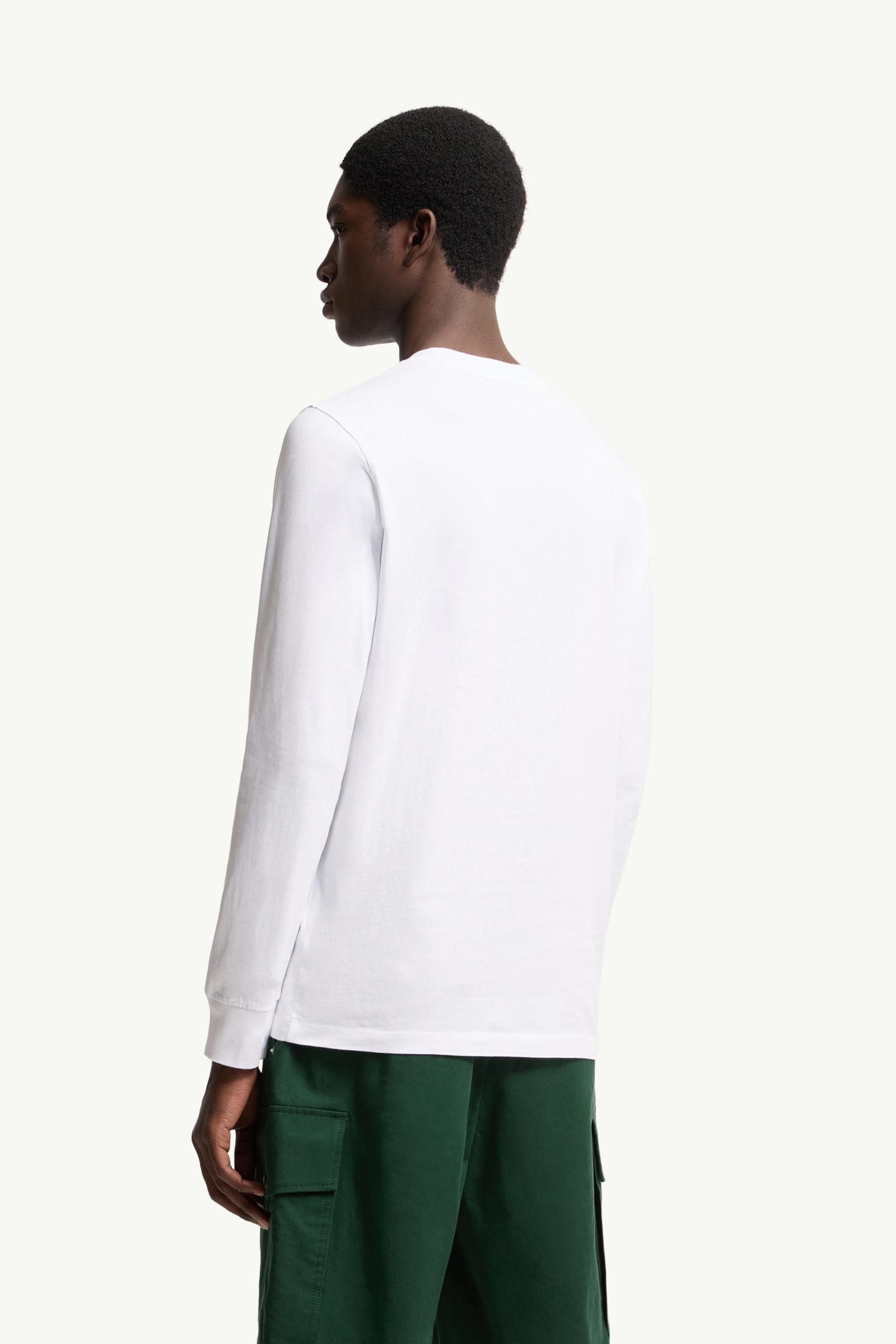 White Logo Cotton Sweatshirt - Polos & T-shirts for Men | Moncler JP