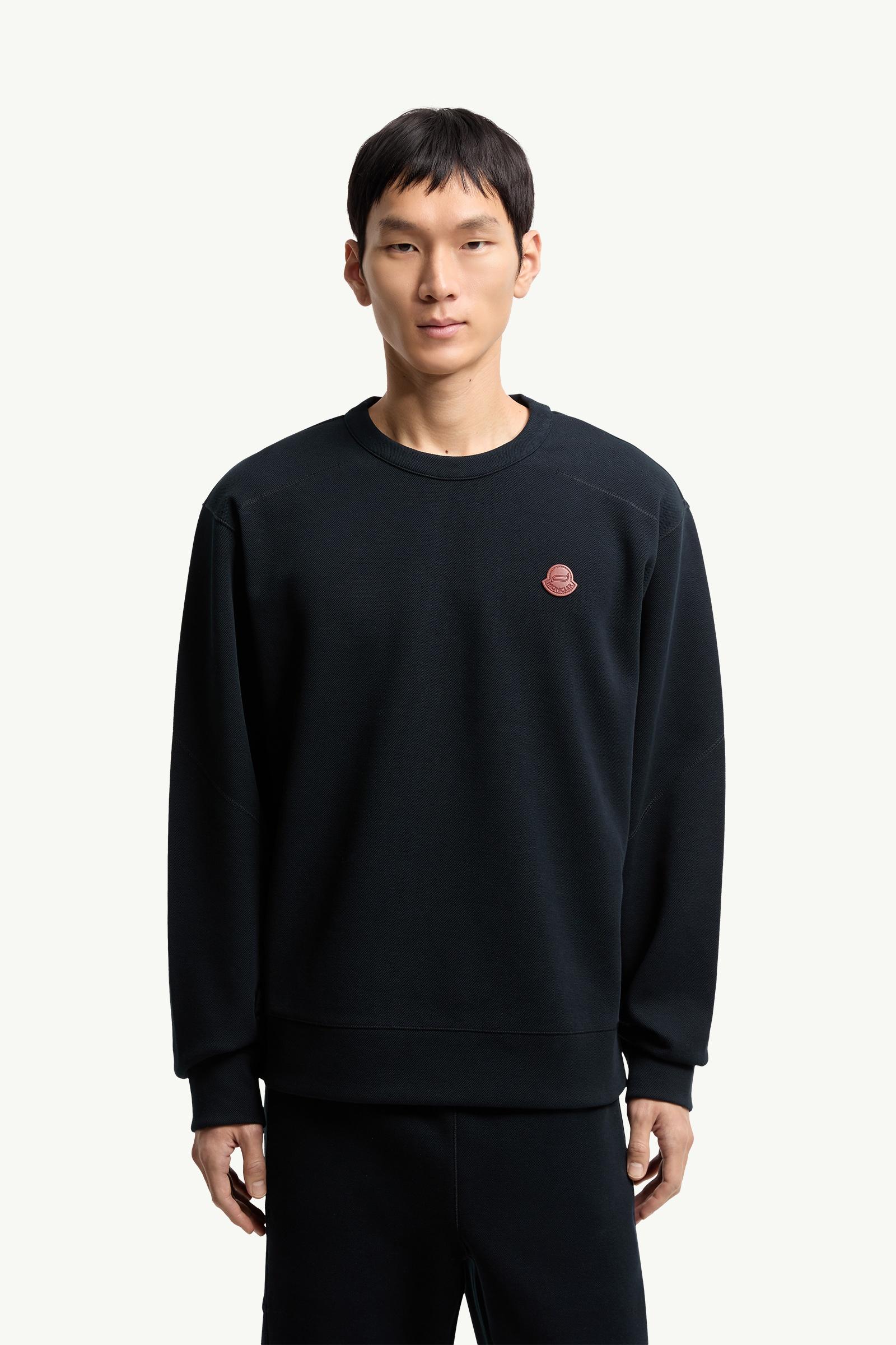 Navy Blue Stitch-Detailed Sweatshirt - Sweatshirts for Men