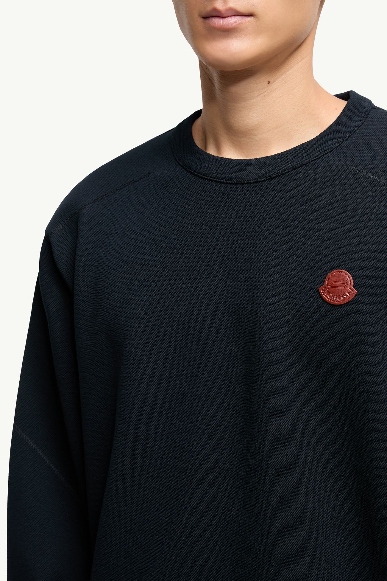 Stitch-Detailed Sweatshirt Men Navy Blue Moncler 5