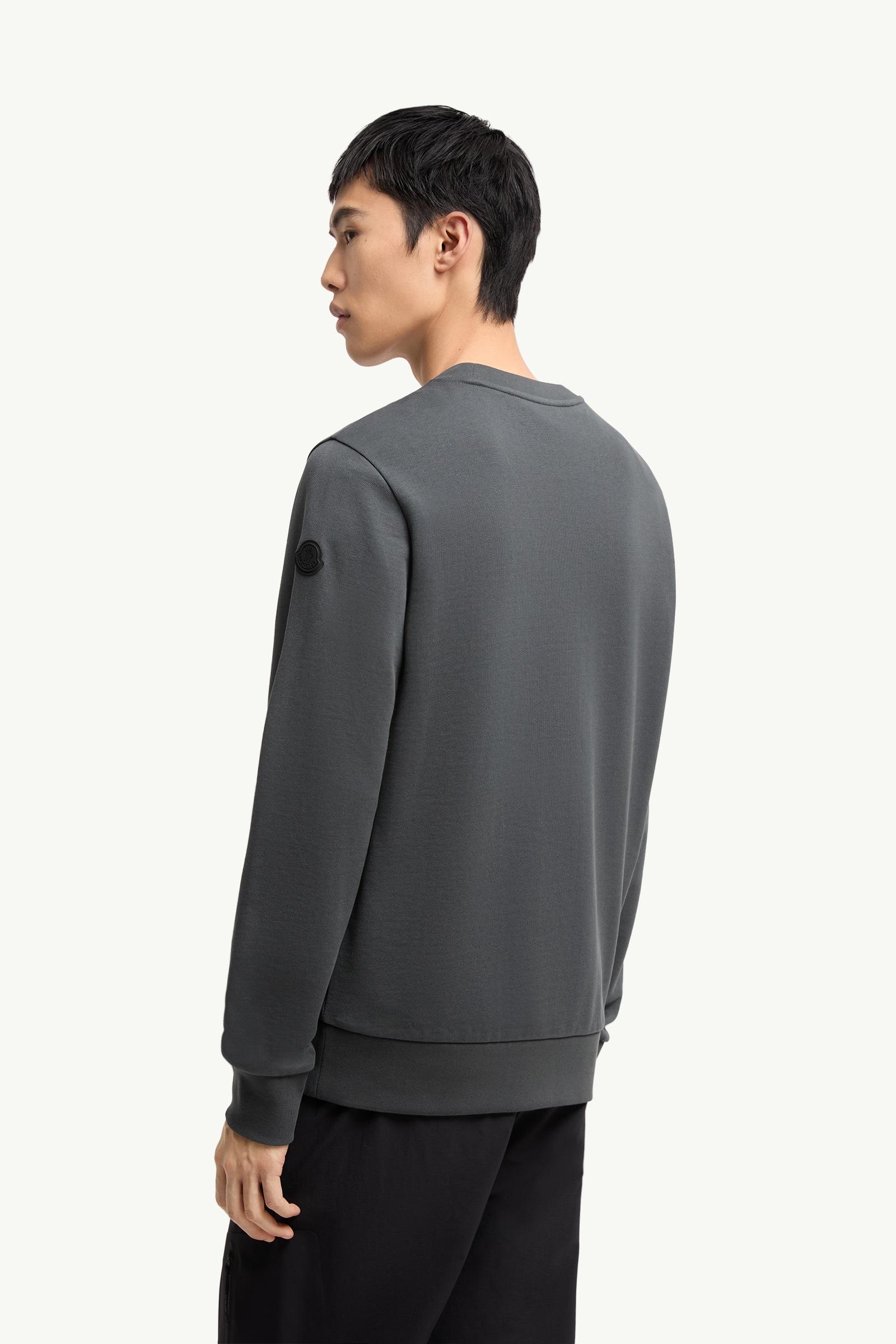 Dark Gray Logo Cotton Jersey Long Sleeve T-Shirt - Sweatshirts for