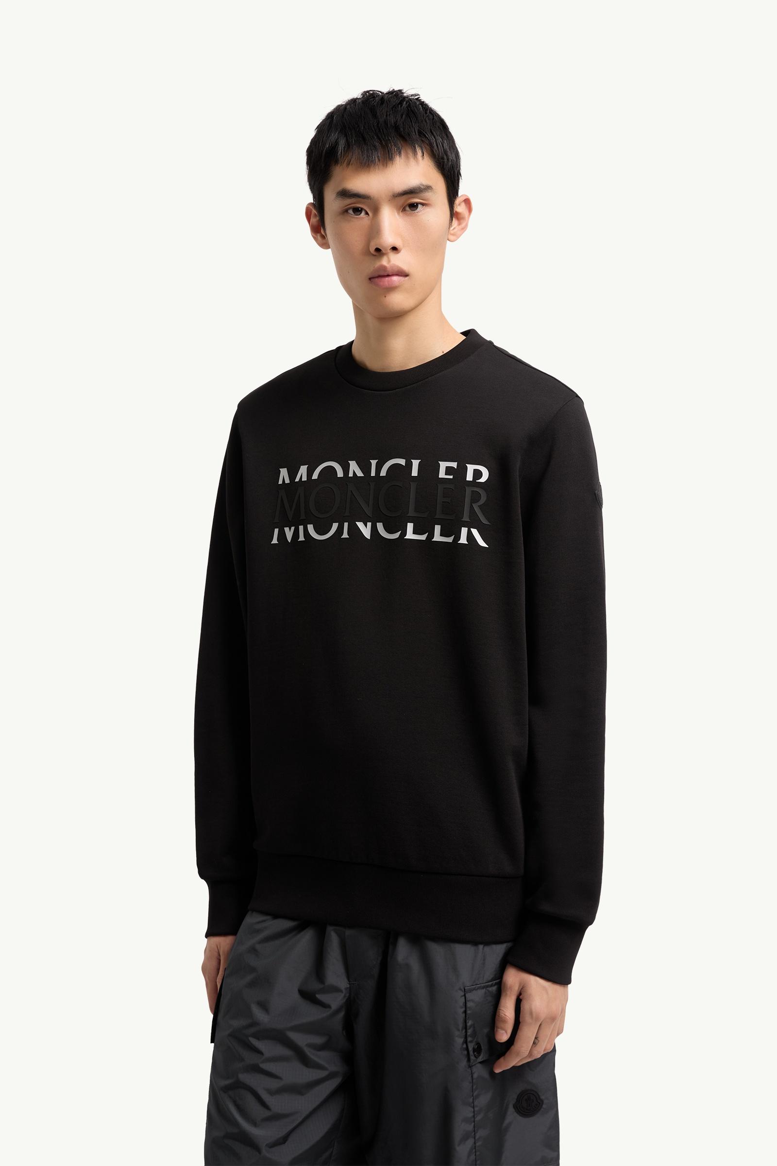 Black Logo Cotton Jersey Long Sleeve T-Shirt - Sweatshirts for Men