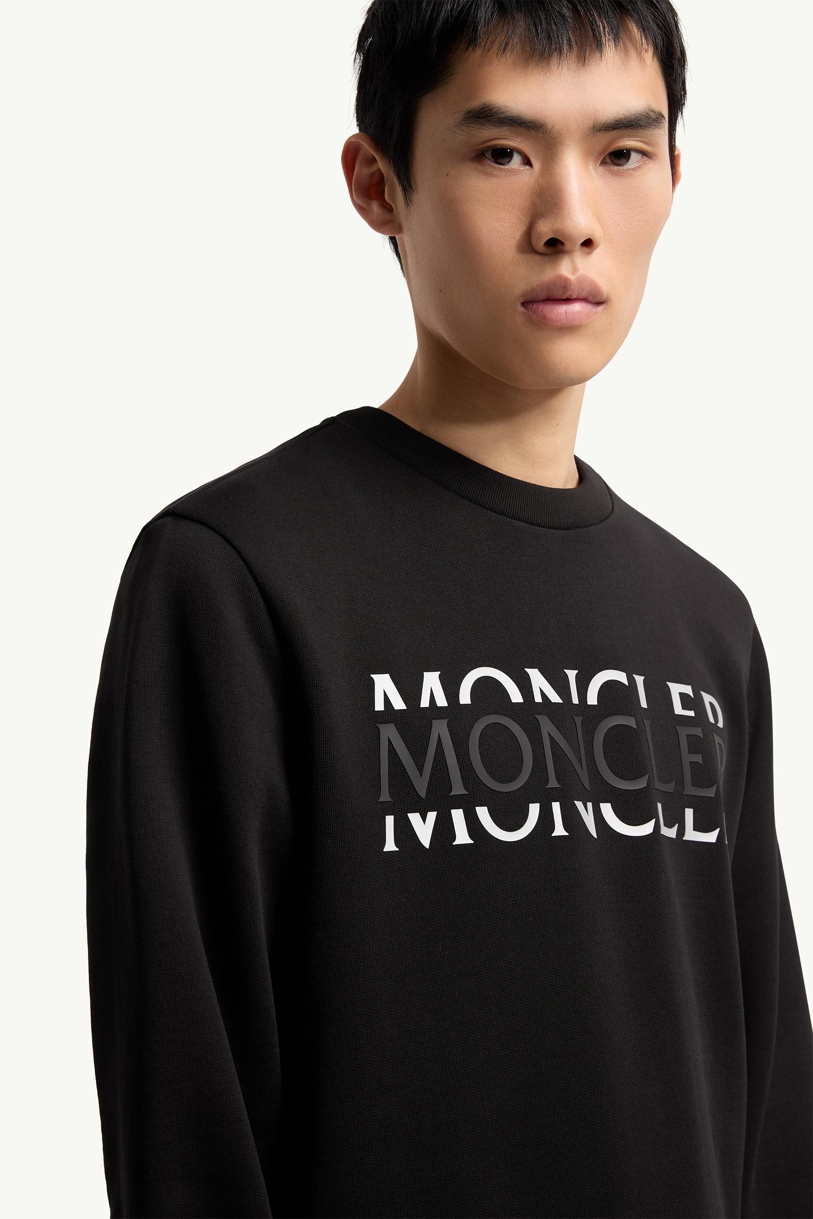 Black Logo Cotton Jersey Long Sleeve T-Shirt - Sweatshirts for Men
