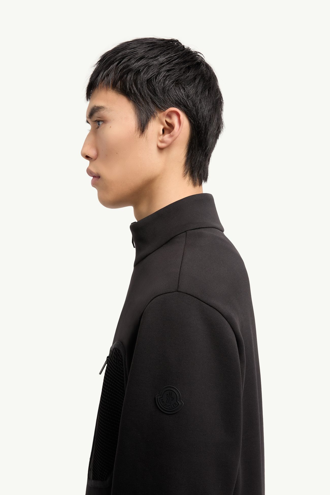 男士标识棉质拉链卫衣 男士 黑色 Moncler 1