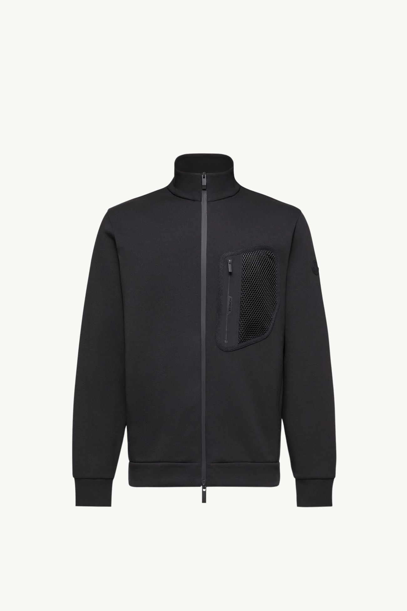 Logo Cotton Zip-Up Sweatshirt Men Black Moncler 2