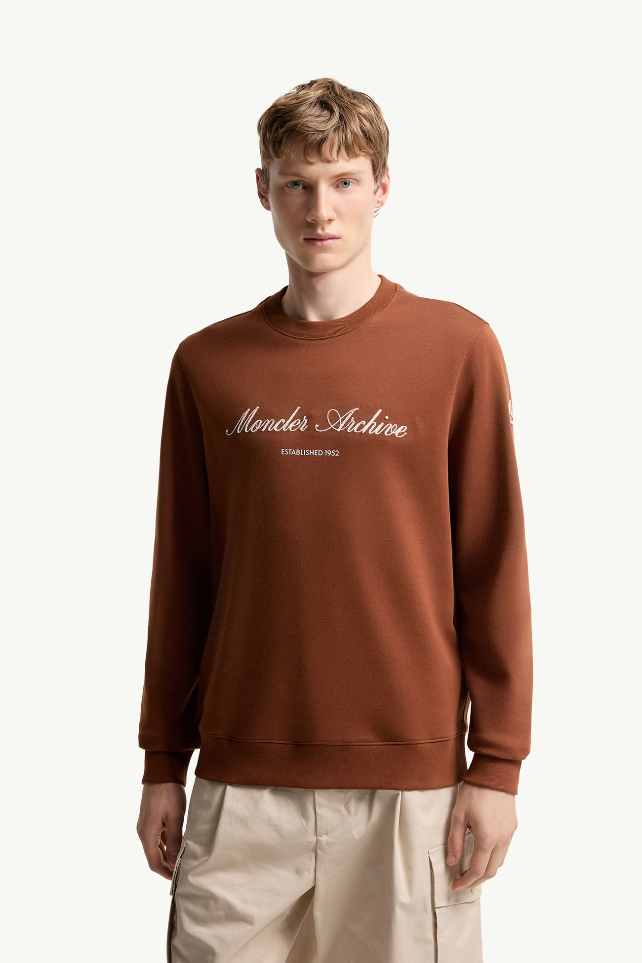 スウェットシャツ メンズ レッド ブラウン Moncler 3