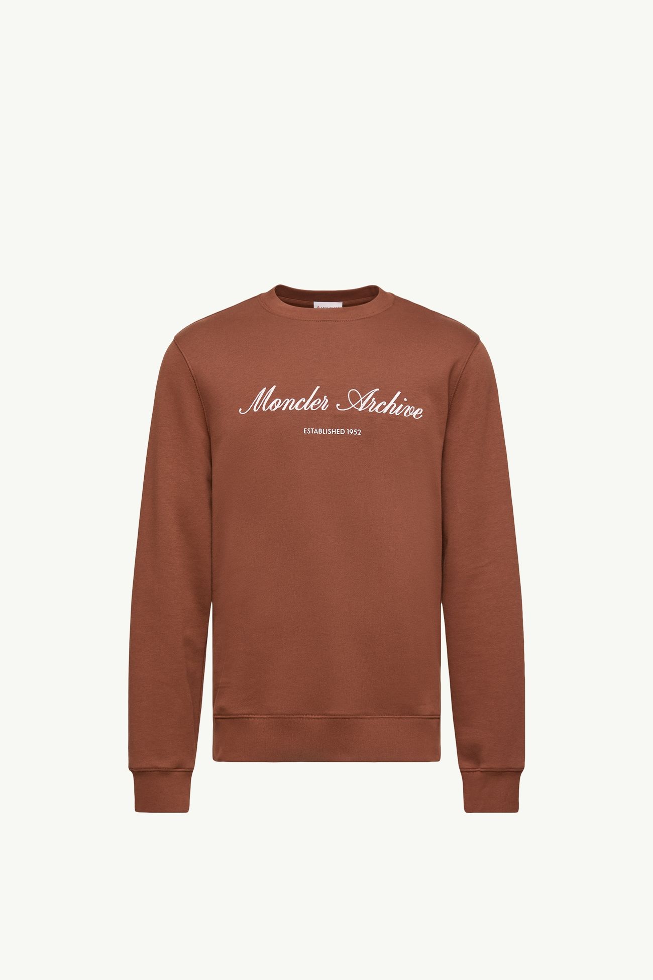 Cotton Blend Logo Sweatshirt Men Red Brown Moncler 2