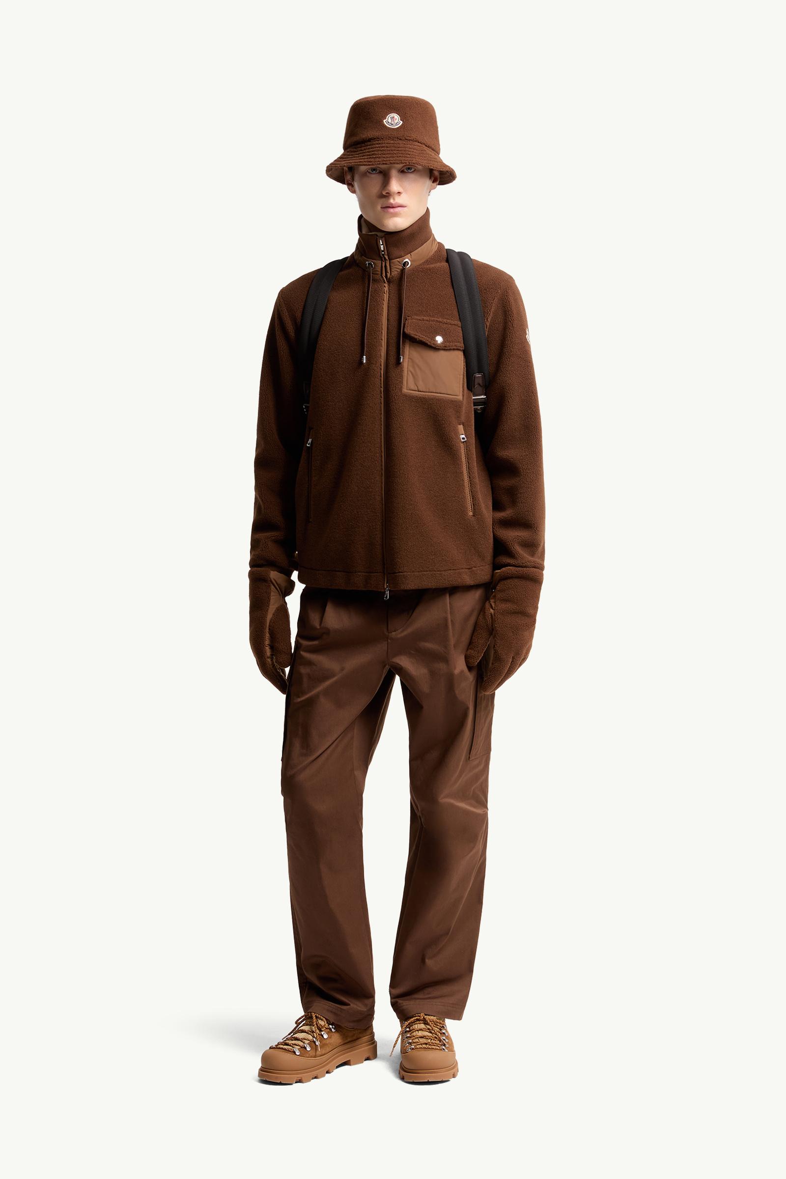 Brown Padded Teddy Zip-Up Sweatshirt - Sweatshirts for Men