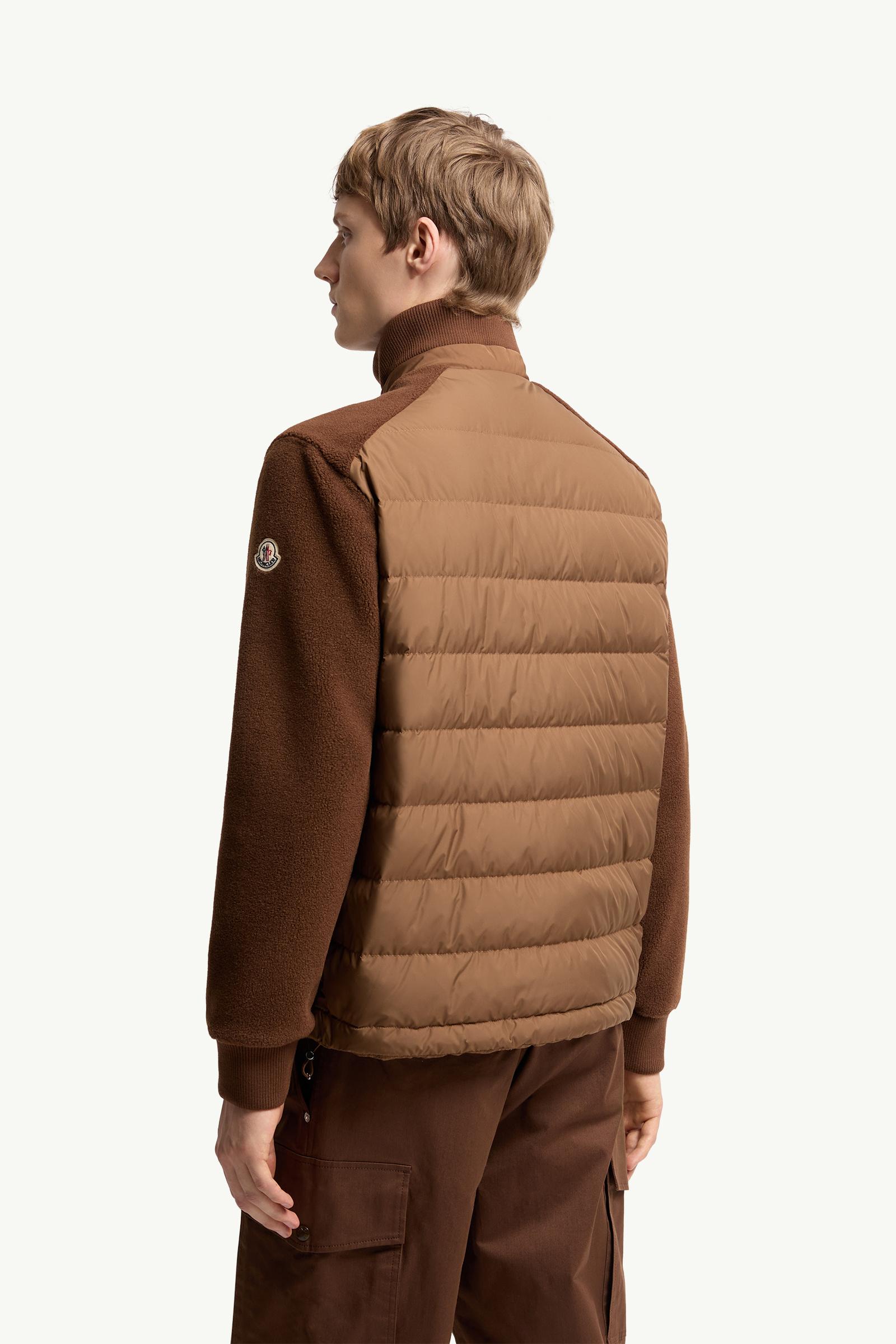 Brown Padded Teddy Zip-Up Sweatshirt - Sweatshirts for Men
