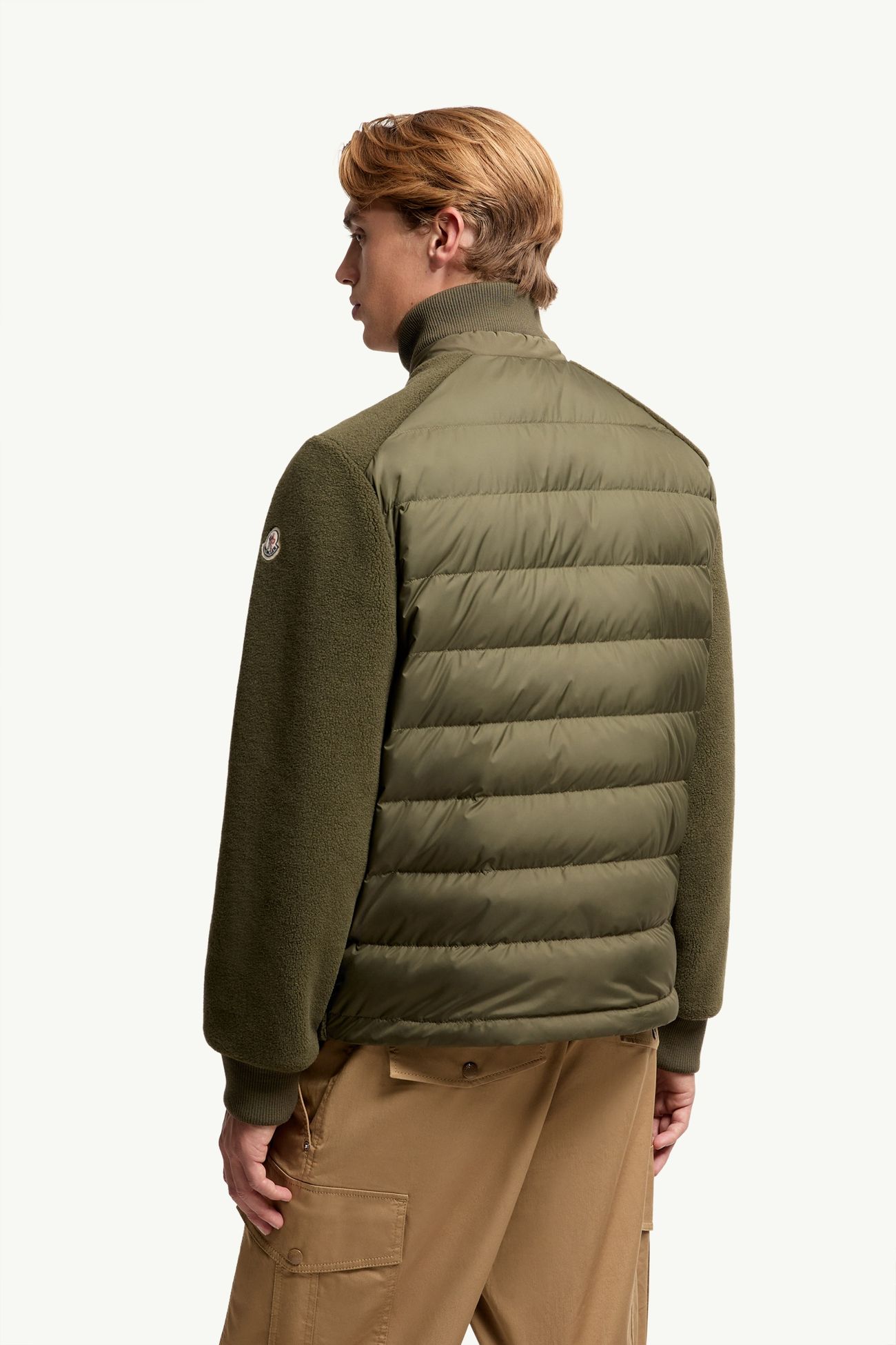 Sudadera cremallera suave acolchada Hombre Verde Oliva Moncler 4