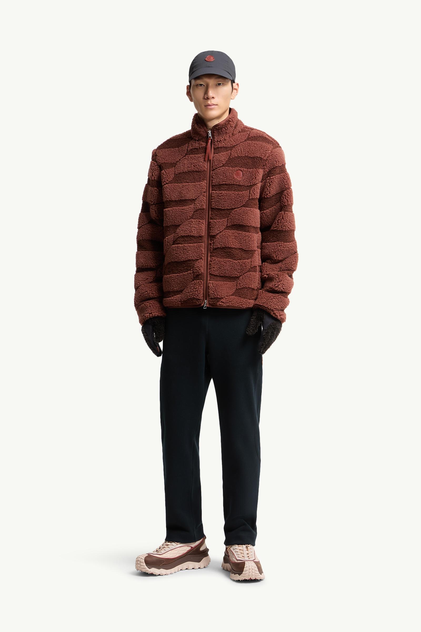 Teddy Jacquard Zip-Up Sweatshirt