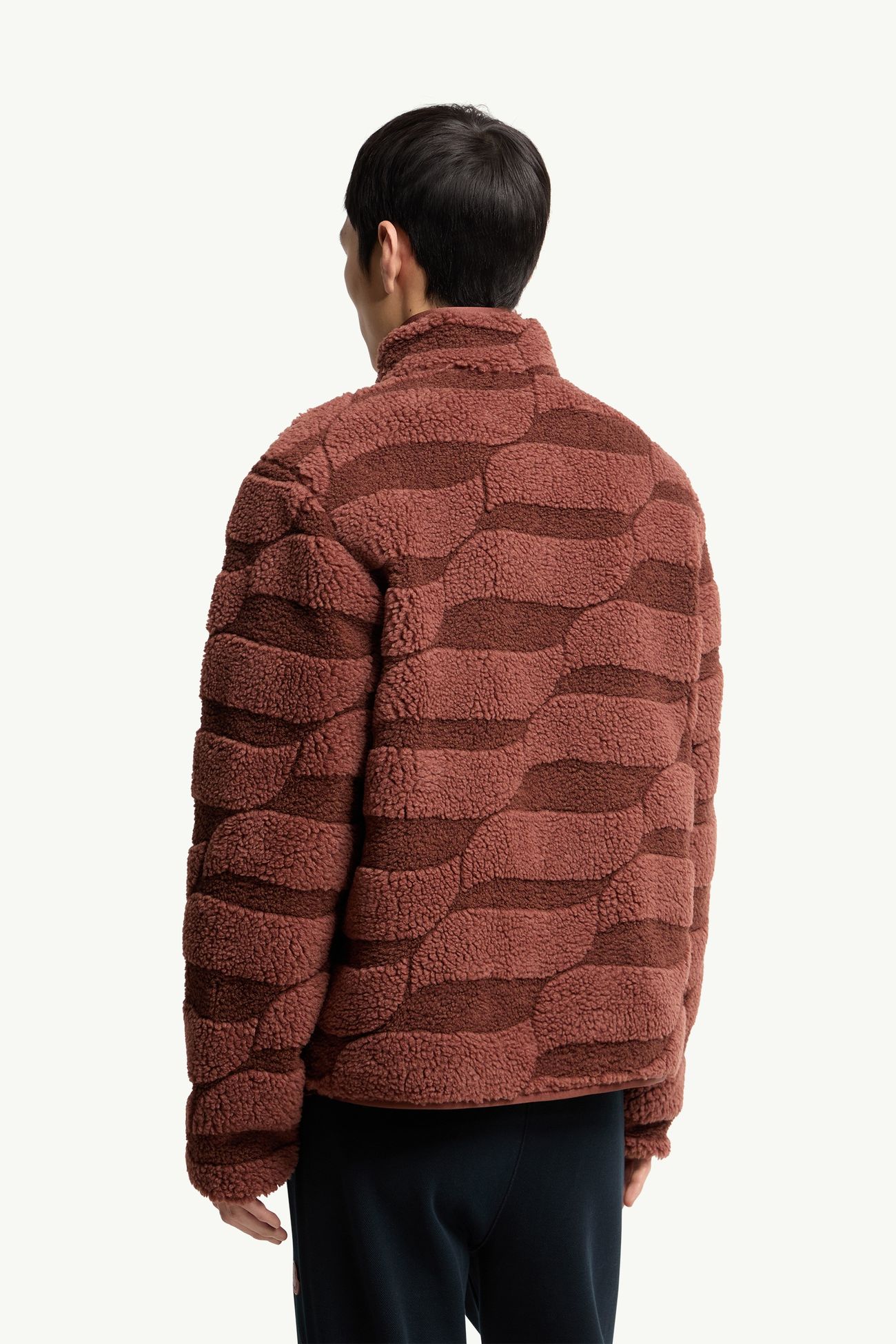 泰迪提花布料拉鏈衛衣 男士 啡色 Moncler 4