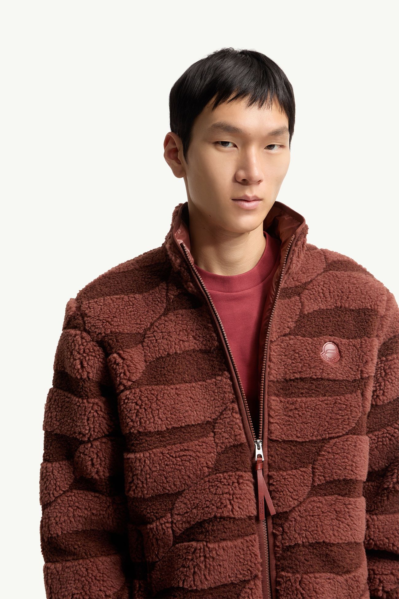 男士泰迪绒风格提花拉链卫衣 男士 棕色 Moncler 5